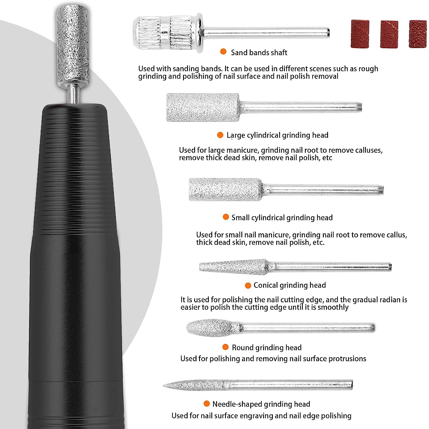 Portable Nail Drill Machine 18000 RPM for Home & Salon Use - Black