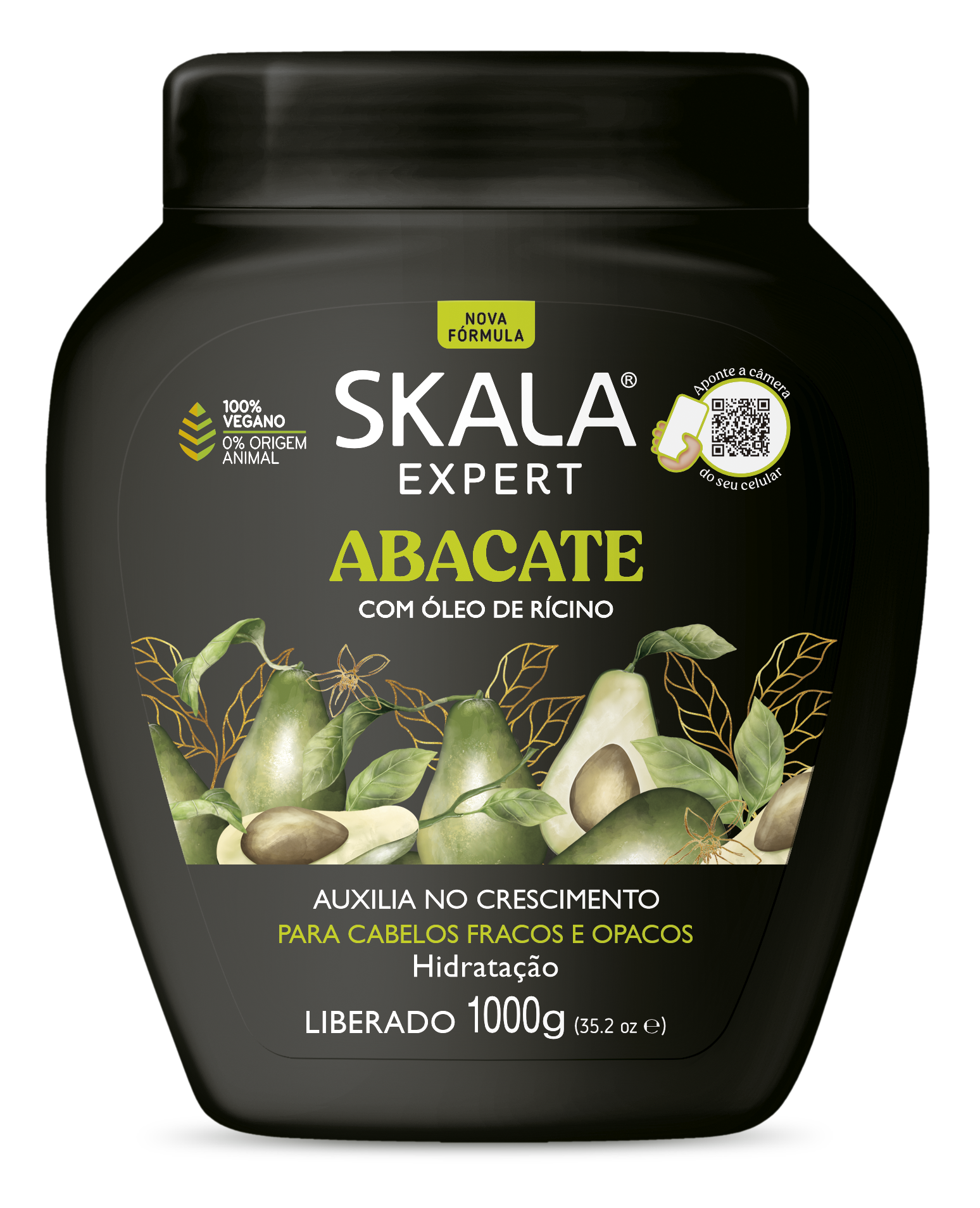 Skala Avocado Vitamin Treatment Cream - Deep Nourishing Hair Mask with Vitamin Pump for Dry, Damaged Hair - Perfect for Salon & Home Hair Care