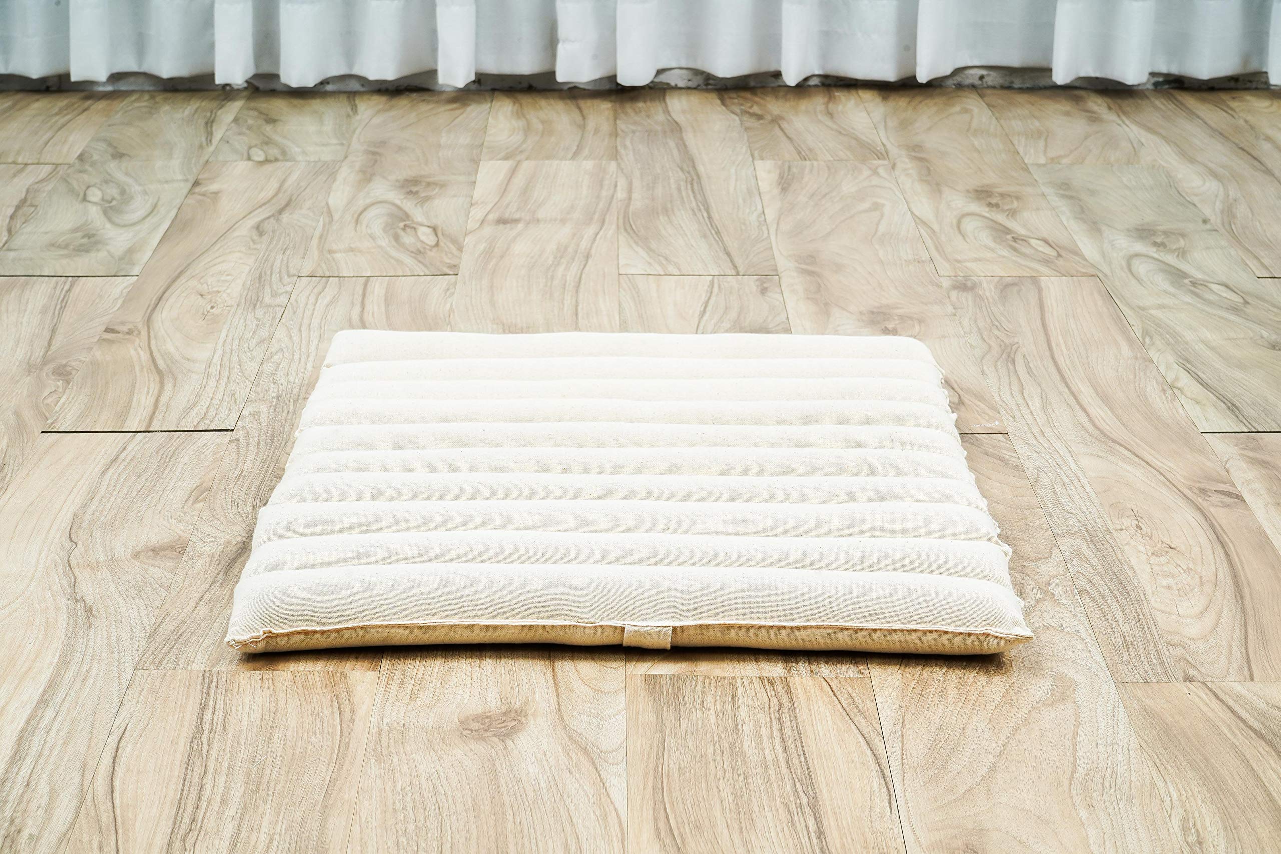 Premium Leewadee Meditation Cushion Set - Small Zafu Yoga Pillow & Roll-Up Zabuton Mat with Natural Kapok Filling for Yoga, Zen Meditation & Home Relaxation