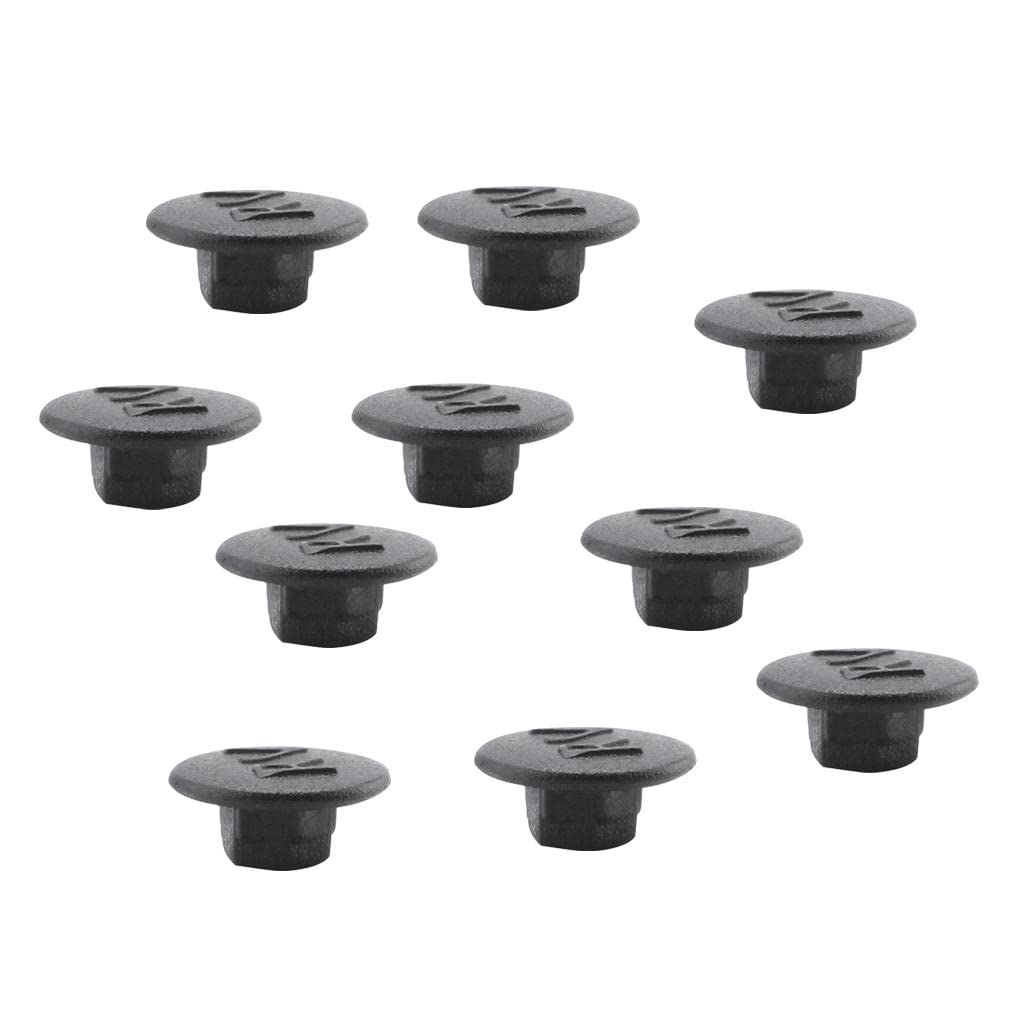 FAKEME 10 Pack M5 Bike Headset Hex Socket Allen Screw Nut Head Covers - 10mm Diameter, 4 Color Options (Black) - Perfect for Bicycle Maintenance & Repair, MTB & Road Bike Upgrades