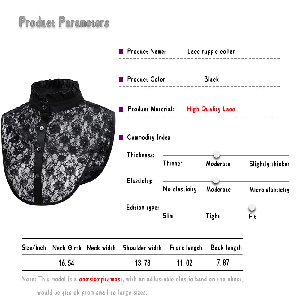 LoudSung Detachable Half Shirt Blouse - Elegant False Collar Top for Women & Girls | Perfect for Office Wear, Parties & Fashion Layering