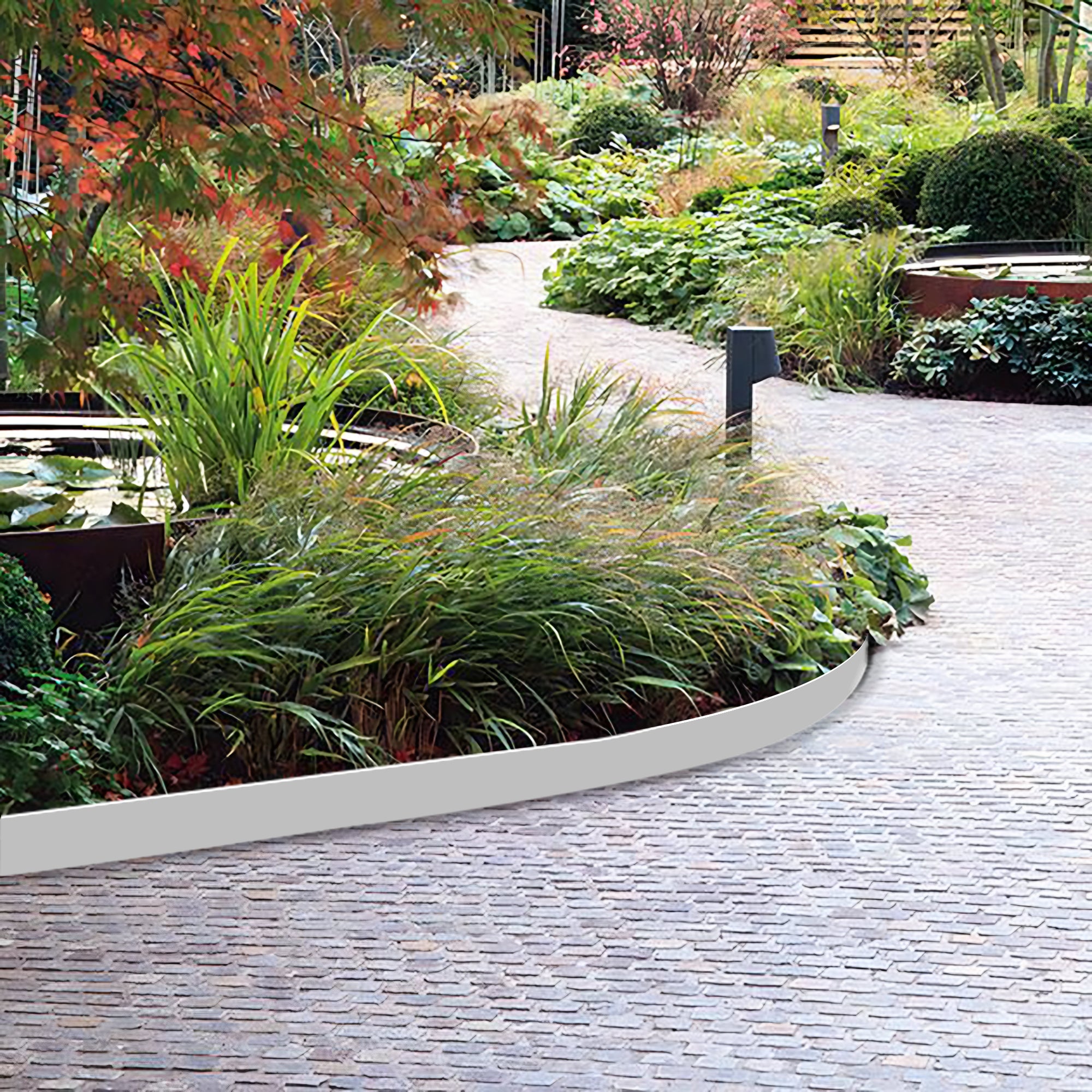 2 Pack Heavy Duty Corten Steel Landscape Edging - Durable Waterproof Garden Borders for Flower Beds, Walkways & Driveways | Rust-Resistant Outdoor Yard Edging