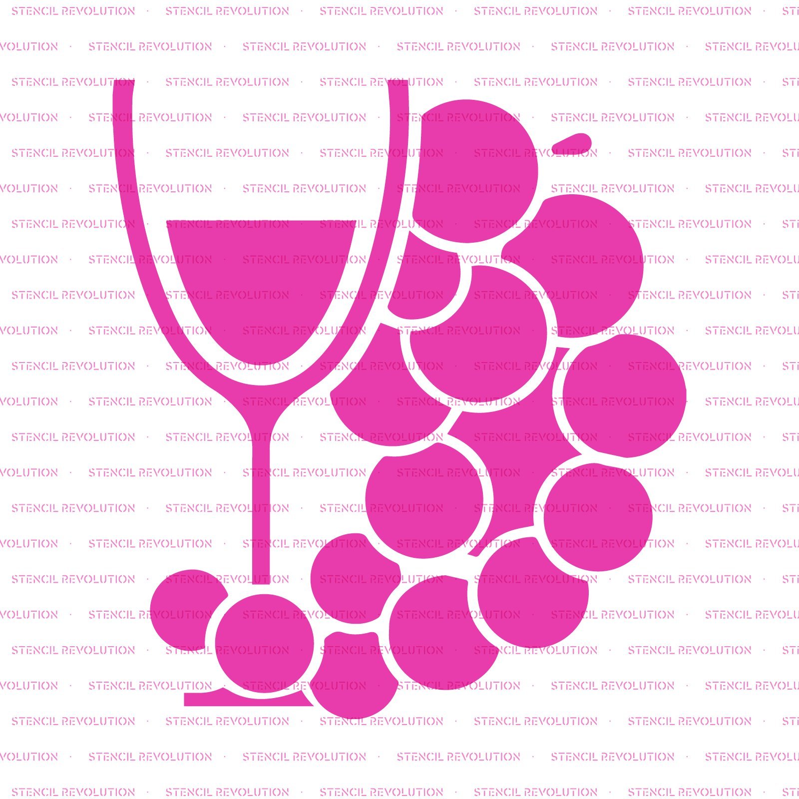 Wine Glass Stencil for Kitchen Decor & Food Art - DIY Wall Painting