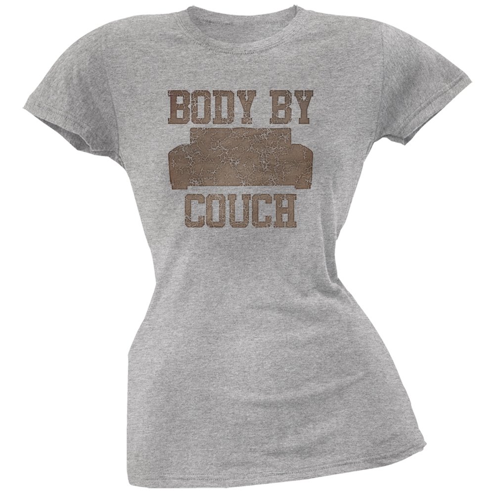 Old Glory Body by Couch Heather Grey Juniors Soft T-Shirt - Comfortable Casual Tee for Everyday Wear | Perfect for School, Outings & Relaxing