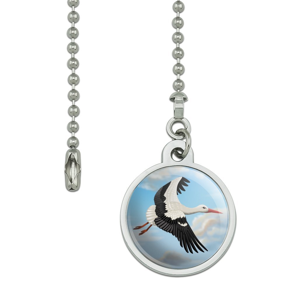Flying Stork Ceiling Fan Pull Chain with Light - Decorative Fan Accessory for Bedroom, Nursery & Home Decor