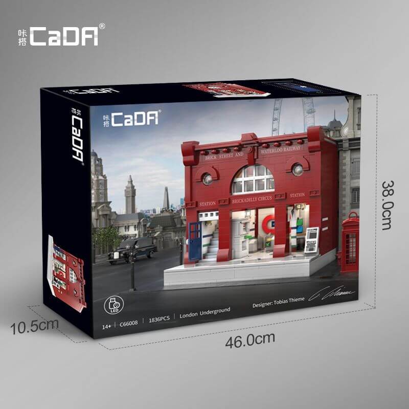 CaDA C66008 London Underground Train Building Blocks Set - DIY Model Kit for Adults & Kids - Perfect for Collectors, Gifts & Home Decoration | Great for STEM Learning & Creative Play