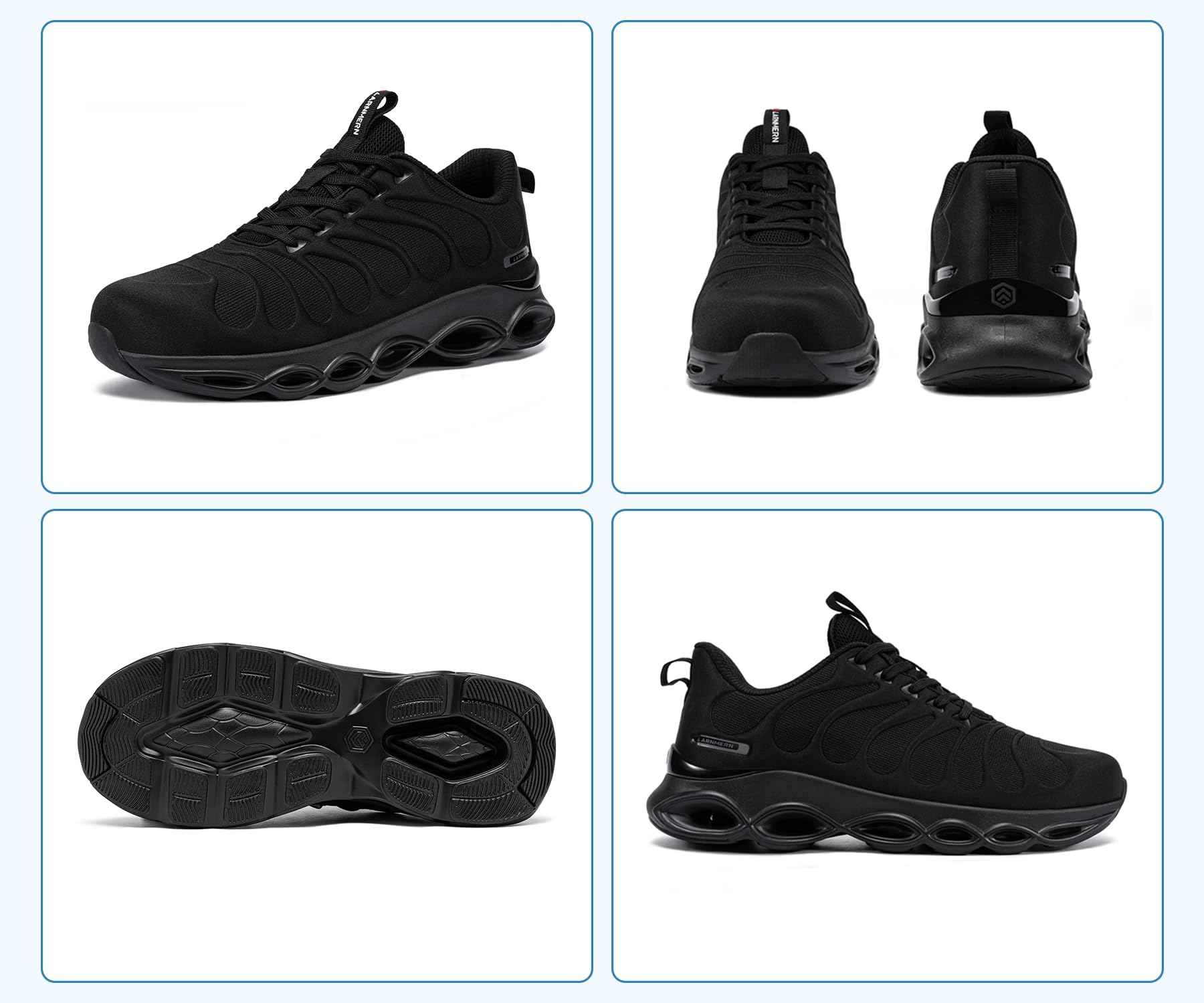 **LARNMERN Steel Toe Shoes for Men & Women - Lightweight Safety Sneakers with Wide Fit, Comfortable Work Shoes for Construction, Warehouse & Outdoor Activities**