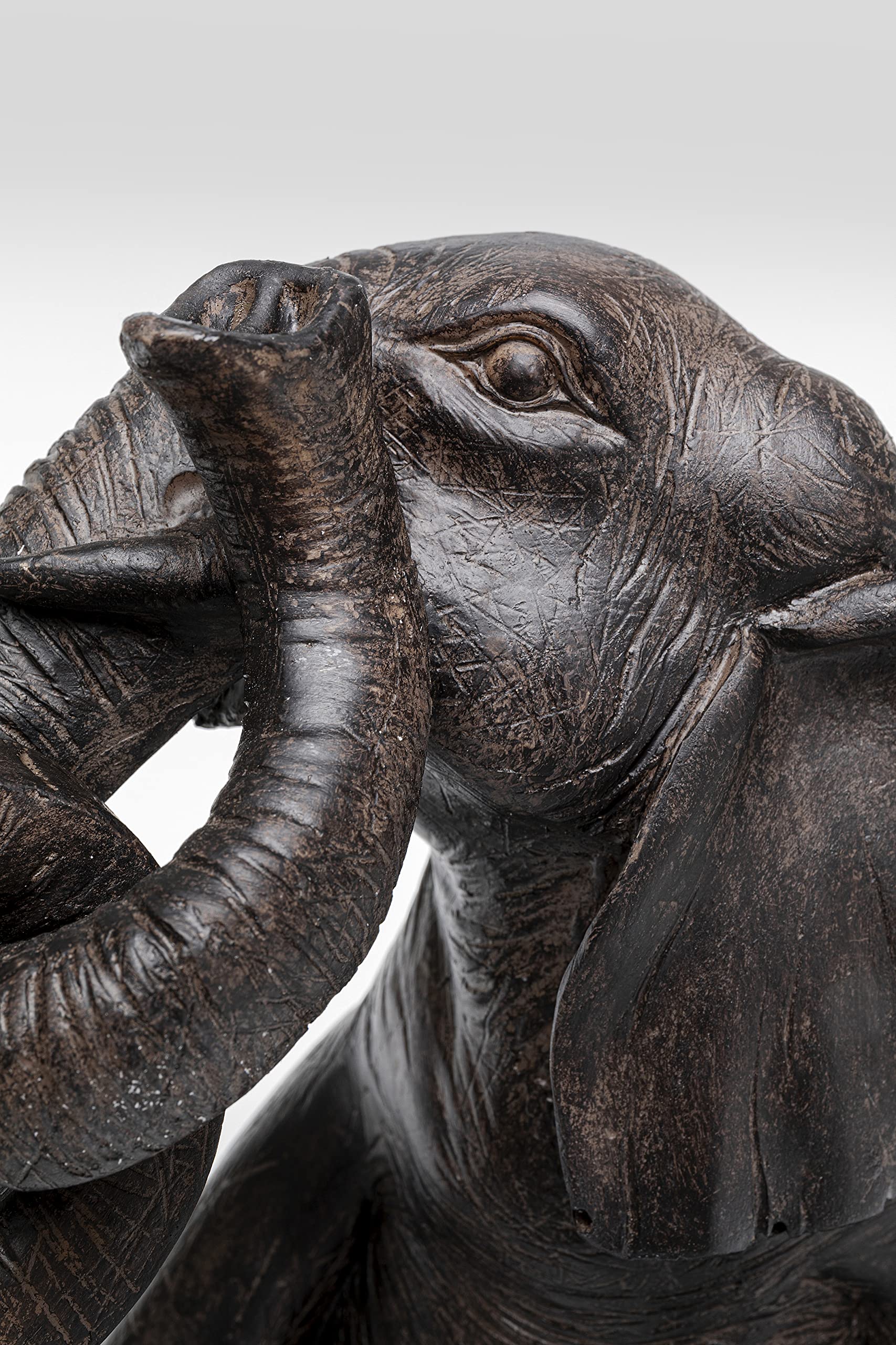 Handmade Brown Circus Elephant Figurine Set of 2 - Animal Sculpture Home Decor for Bedroom & Living Room - 22x54x18 cm (H/W/D) - Perfect for Boho Style Decor, Gift Idea & Shelf Display