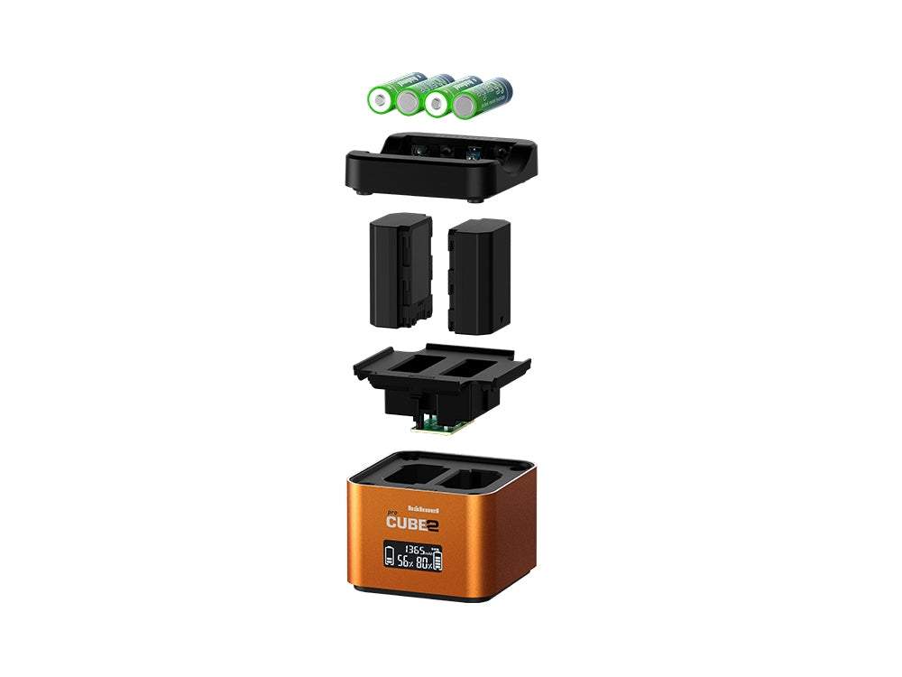 Hahnel PROCUBE2 Professional Battery Charger for Sony NP-FZ100, NP-FW50 - Fast Charging for DSLR, Mirrorless Cameras & Video Shooting