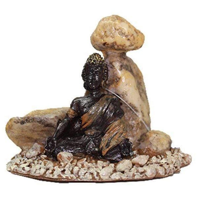 Aquatopia Resin Sitting Buddha Statue - 7 x 8 x 9.5cm Meditation Decor for Home, Office & Garden - Zen Buddhist Sculpture for Yoga Room, Meditation Space & Spiritual Gift