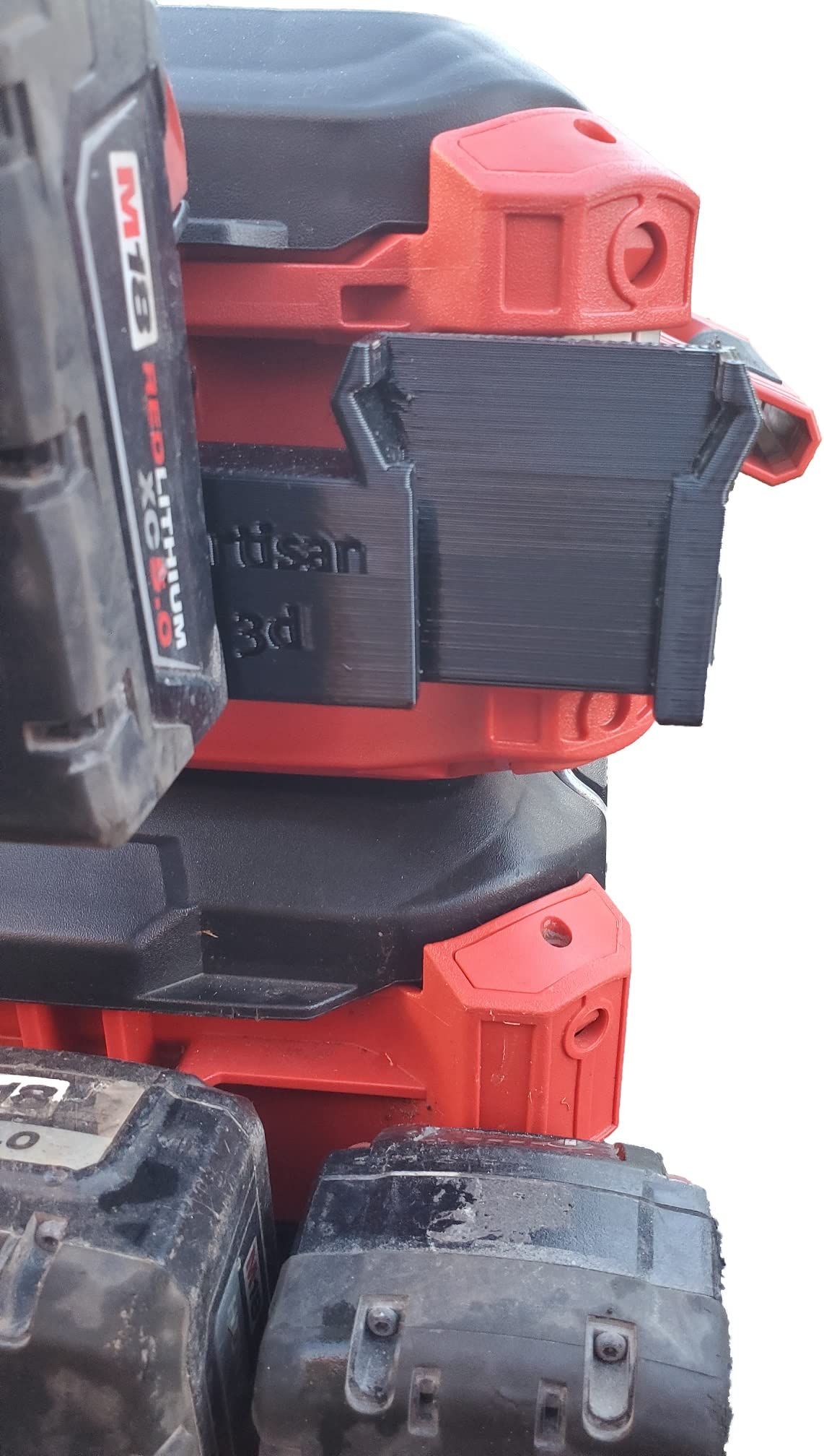 Milwaukee Packout Toolbox Side Battery Holder - Secure & Convenient Power Tool Accessory for On-Site Work & DIY Projects