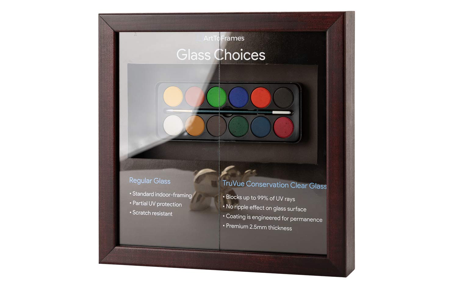 ArtToFrames 7x7 Inch Premium UV Protection Glass for Picture Frames & Poster Frames - Clear TruVue Museum Quality - Perfect for Home Decor, Artwork Preservation & Photo Display