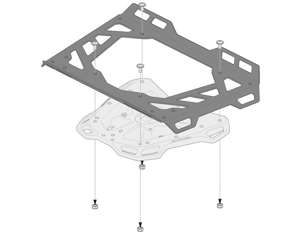 SW-MOTECH ADVENTURE-RACK Black Motorcycle Soft Luggage Carrier - Durable Rack for Adventure Bikes & Touring | Perfect for Long-Distance Travel & Off-Road Trips
