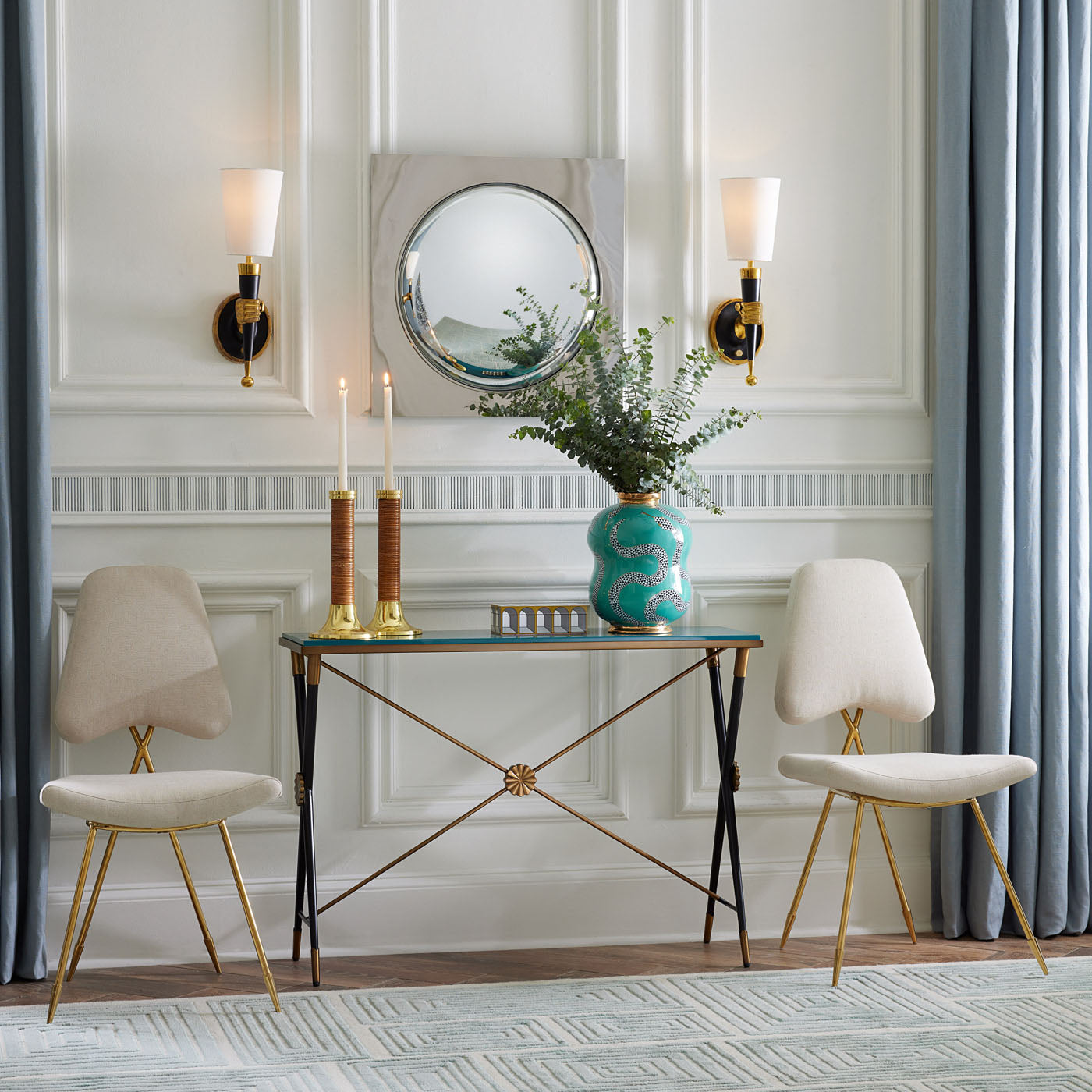 Eden Cinched Vase - Elegant Floral Centerpiece for Home Decor, Wedding, and Tabletop Arrangements | Perfect for Living Room, Dining Table, and Event Decorations