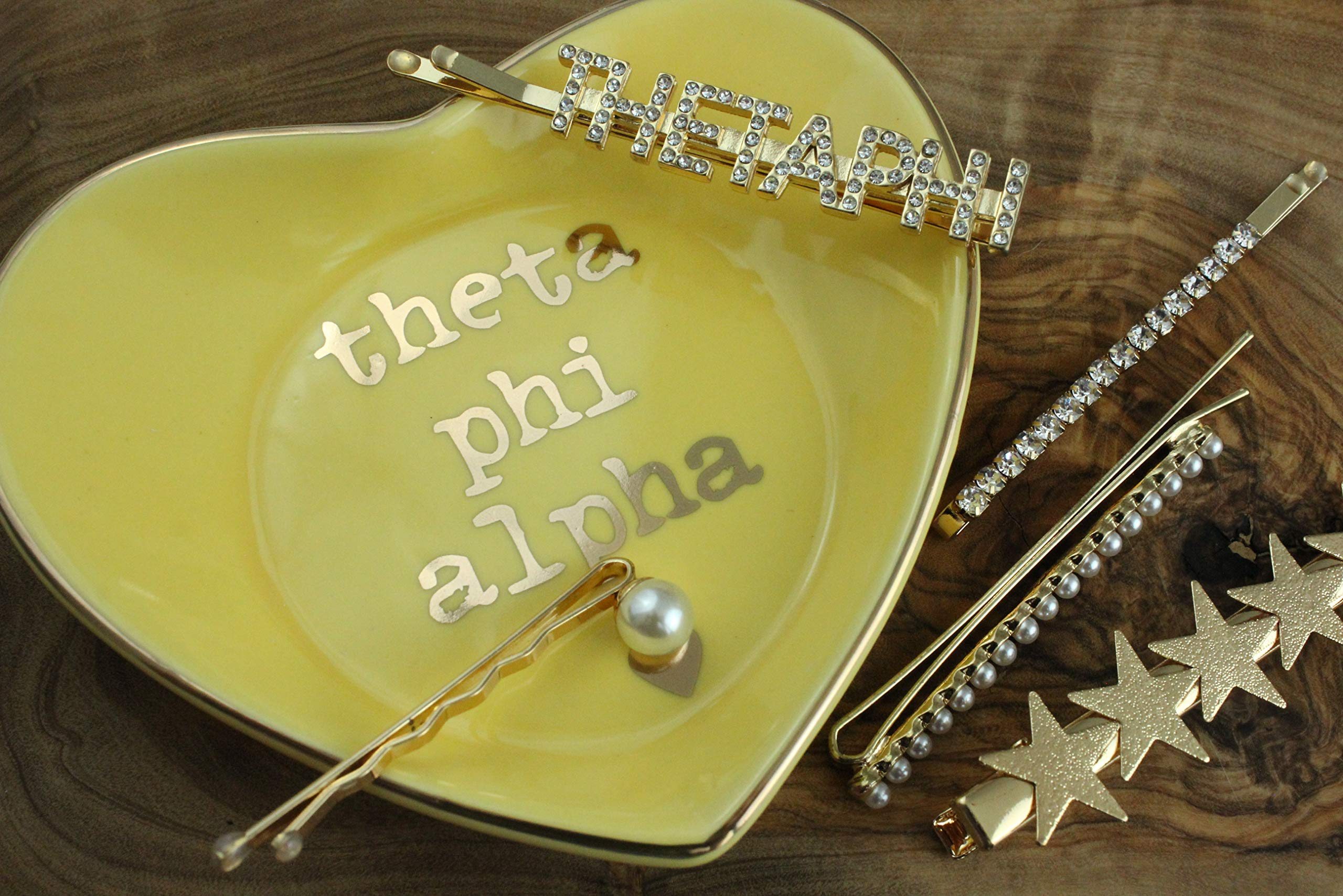 Theta Phi Alpha Sorority Hair Clips - 6 Pack Greek Letter Hair Accessories for College Sisters, Perfect for Rush Week, Bid Day & Sorority Events