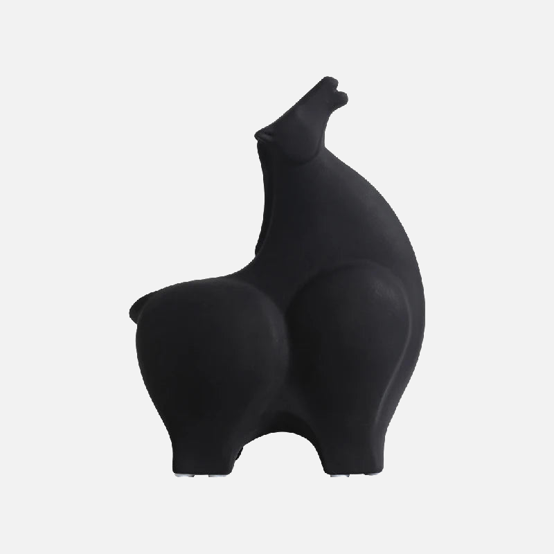 Handmade Safari Ceramic Sculpture - African Wildlife Decor for Home & Office - Perfect for Living Room, Bookshelf, or Desk Display