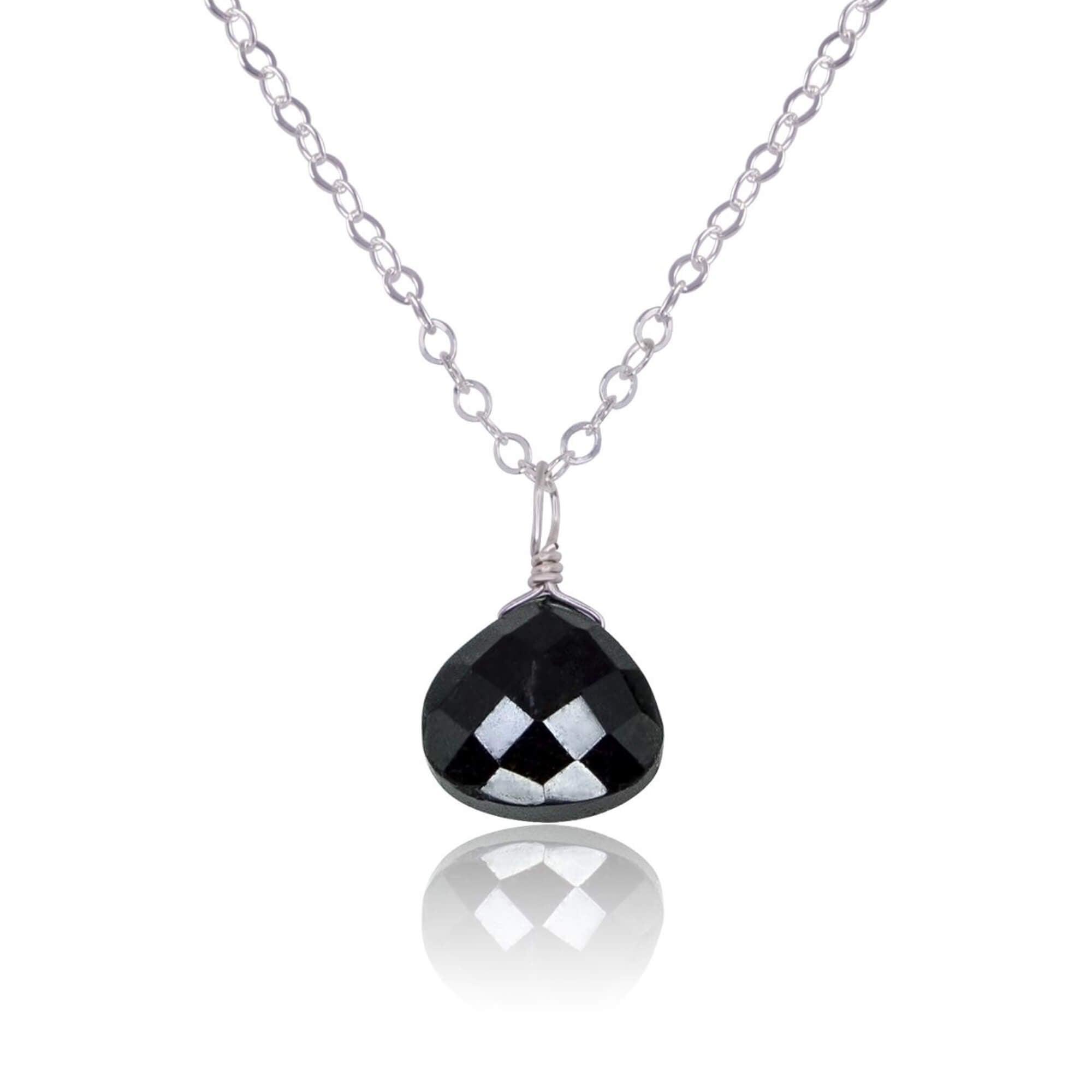 Black Tourmaline Crystal Pendant Necklace for Women - Natural Gemstone Jewelry for Protection & Healing - Perfect for Meditation, Energy Cleansing & Everyday Wear