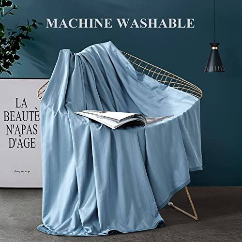 Arc Chill® Cooling Blanket - Double Sided Summer Blanket with Q max>0.5 Technology - Blue Color for Hot Sleepers & Night Sweats Relief - Perfect for Bedroom, Travel & Outdoor Use