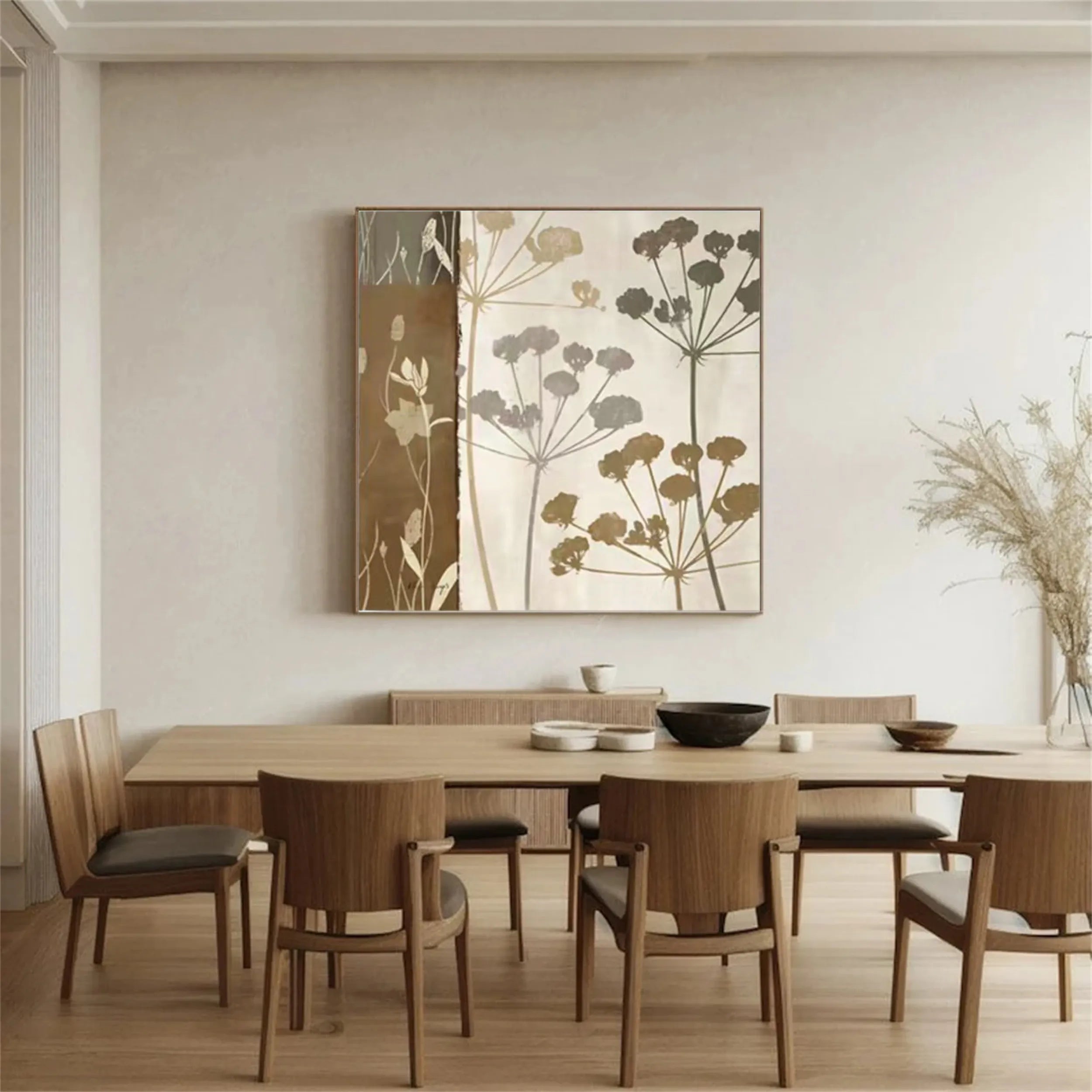 Flower and Tree Painting #FT 067 - Handmade Canvas Wall Art for Home & Office Decor - Perfect for Living Room, Bedroom, or Gift