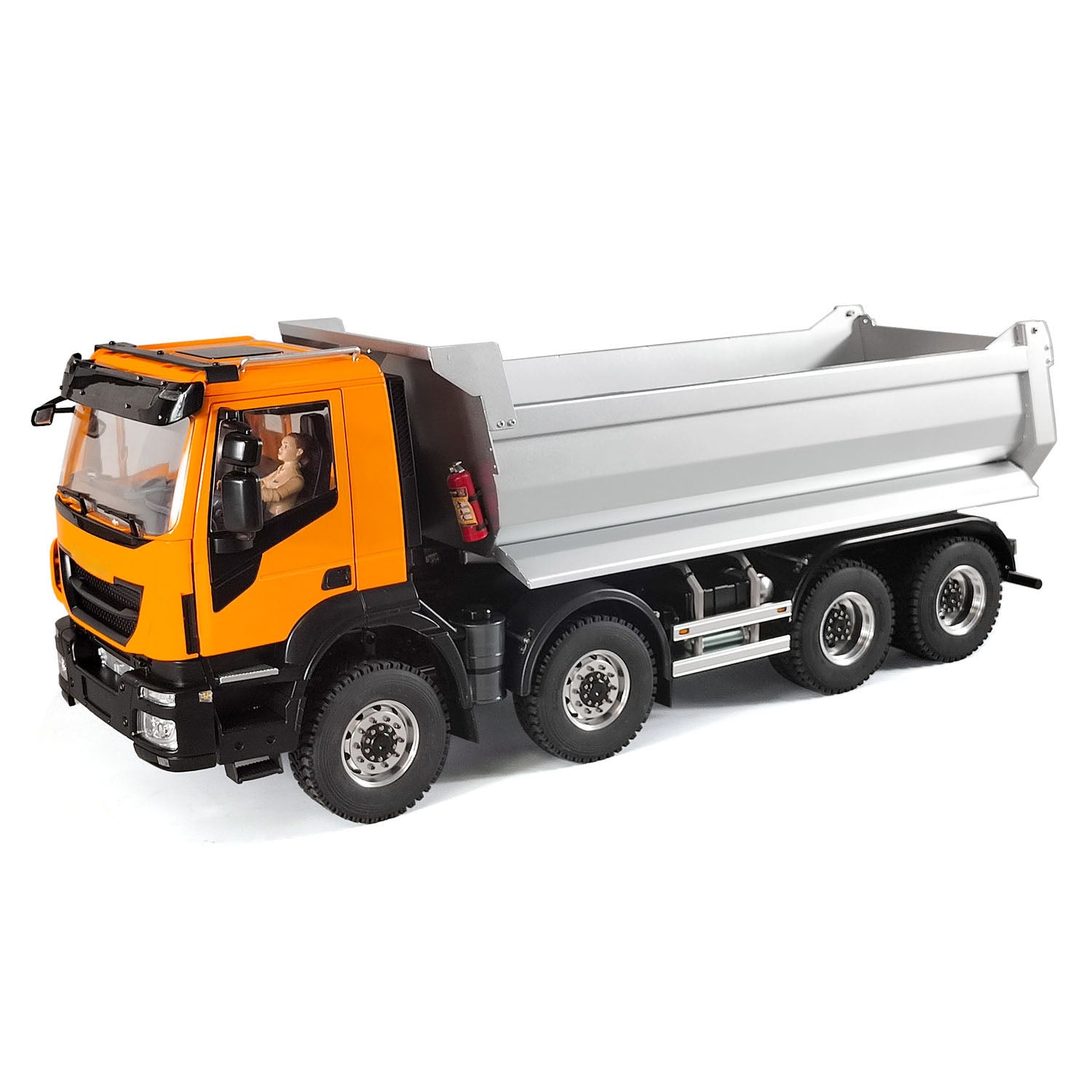 1/14 Scale 8x8 Metal Hydraulic RC Dump Truck - Remote Control Construction Vehicle with Realistic Sound & Lights, Pre-Assembled Painted Model with ESC Motor & Servo - Perfect for Construction Enthusiasts, Collectors, and RC Hobbyists