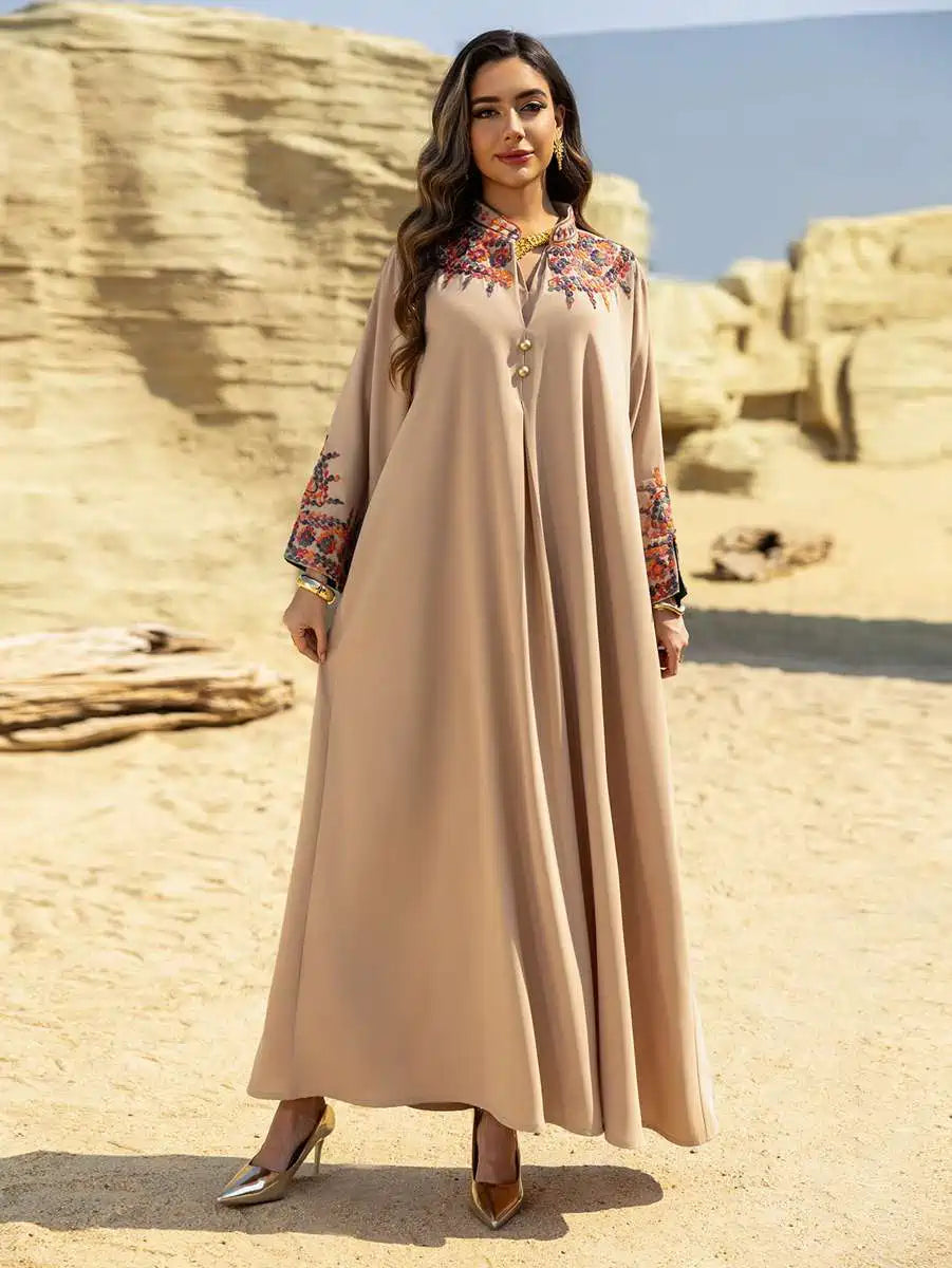 Elegant Embroidered Caftan Dress for Women - Boho Chic Kaftan & Jalabiya for Eid, Wedding, and Special Occasions | Perfect for Summer Beachwear and Evening Parties