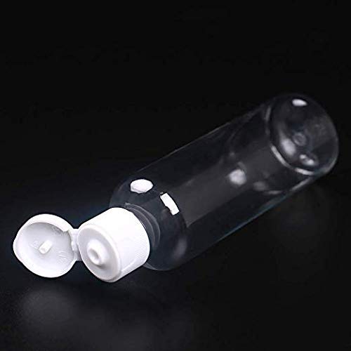 DIY Crafts 1 Set White Travel Bottles - Clear Plastic Toiletry Containers for Liquids | Refillable Leak-Proof Air Travel Accessories | Perfect for Vacation, Gym & Flight Essentials (1 Set, White)