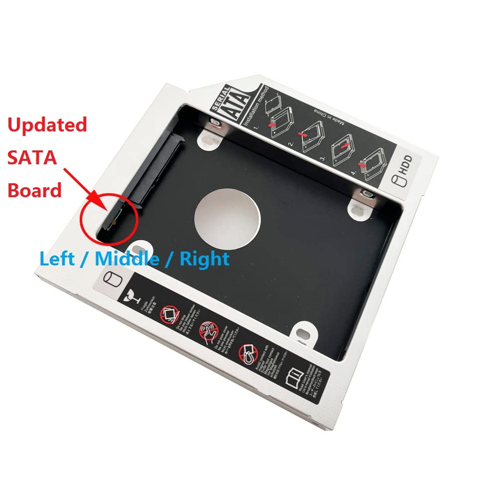 2nd Gen HDD SSD Hard Drive Caddy Tray for Asus N53JG N53Jn N53Jq N53SM Laptop - Upgrade Storage for Gaming, Work & Media Backup