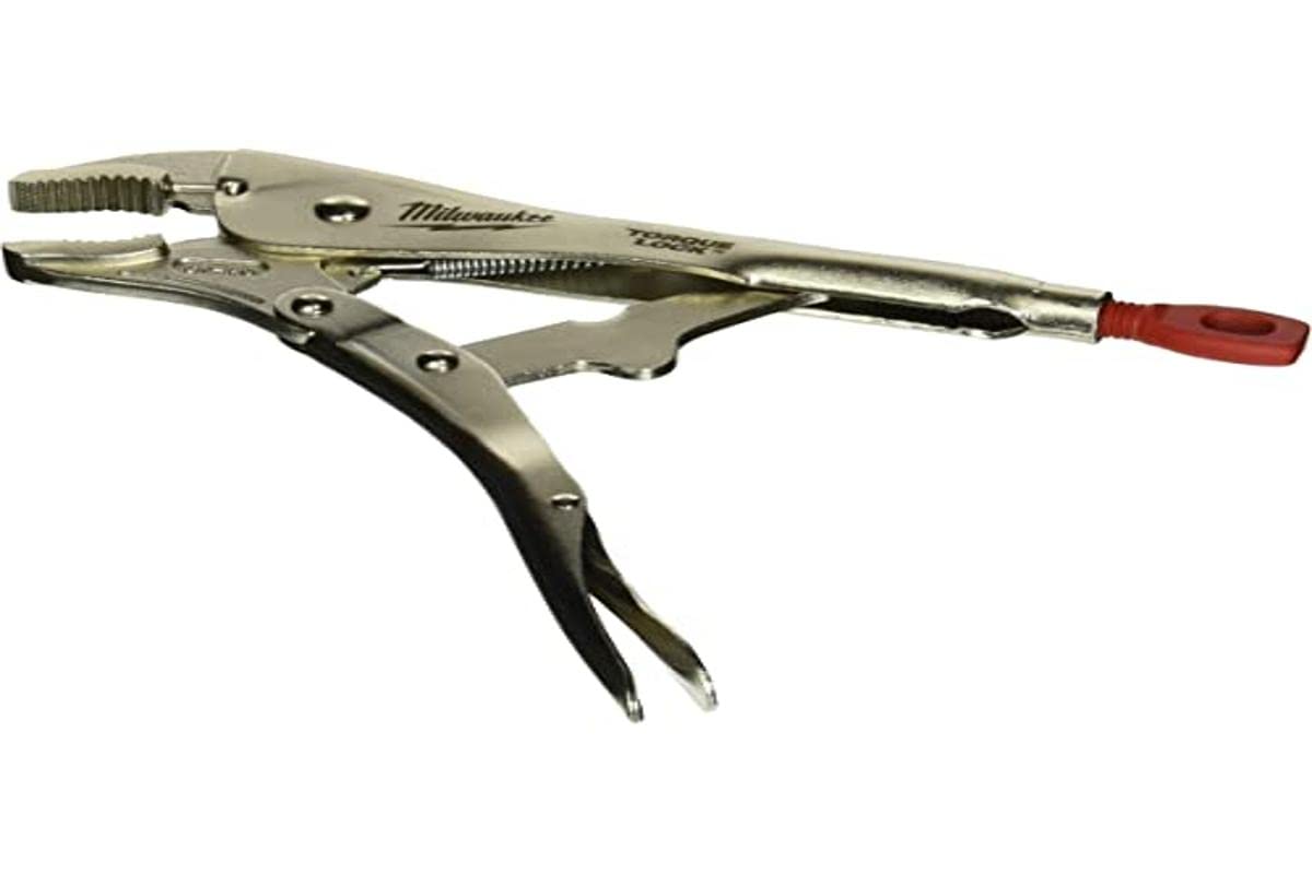 Milwaukee 48-22-3420 10-Inch Locking Pliers with Curved Jaw - Heavy Duty Clamping Tool for Plumbing, Welding, and Automotive Repairs