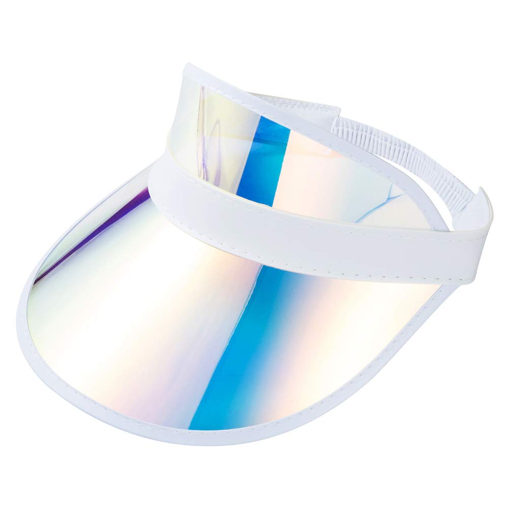 UV Protection Adjustable Clear Sun Visor Hat for Women & Men - Lightweight Sport Golf Beach Outdoor Cap with Colorful Brim - Perfect for Running, Fishing, Hiking and Summer Activities