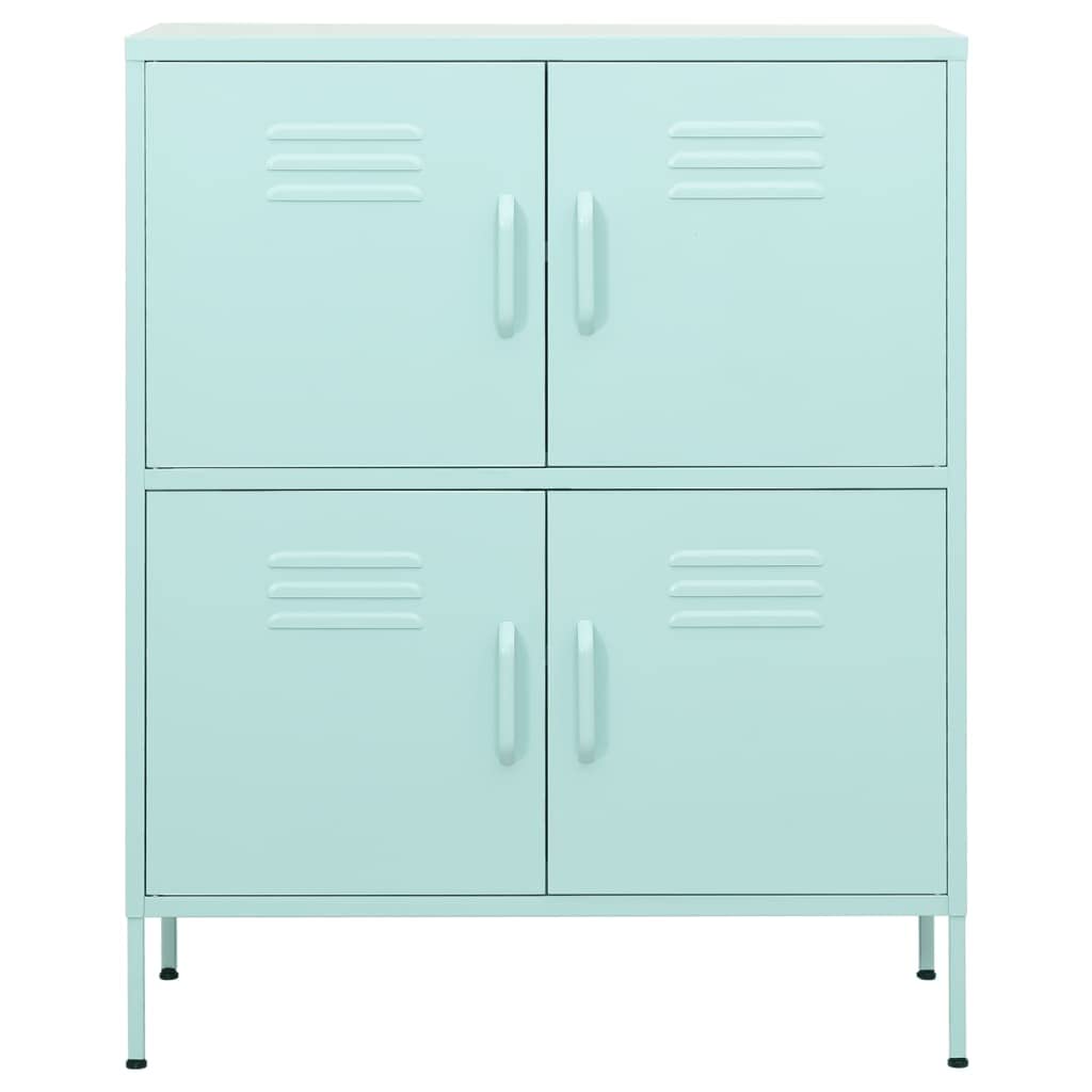 FAMIROSA 4-Door Steel Storage Cabinet with 2 Adjustable Shelves - 31.5