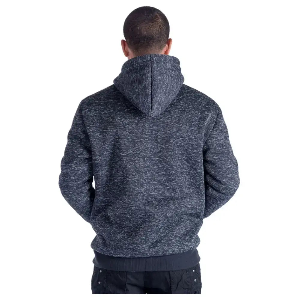Men's Warm Sherpa Lined Hoodie - Soft Fleece Pullover with Kangaroo Pocket for Winter Outdoor Activities & Casual Wear