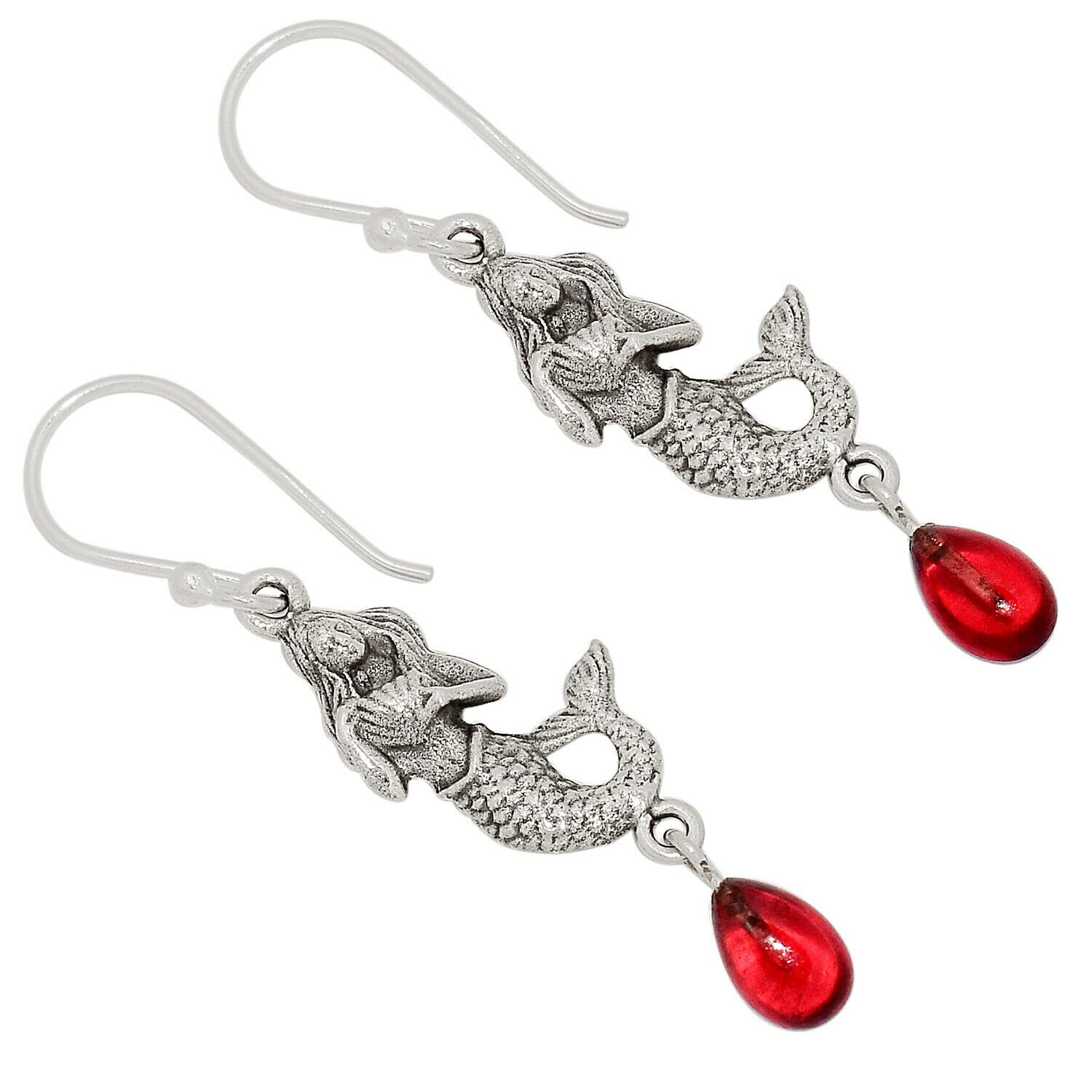 Genuine Garnet 925 Sterling Silver Earrings for Women - Hypoallergenic & Elegant Jewelry Gift for Birthday, Anniversary & Special Occasions