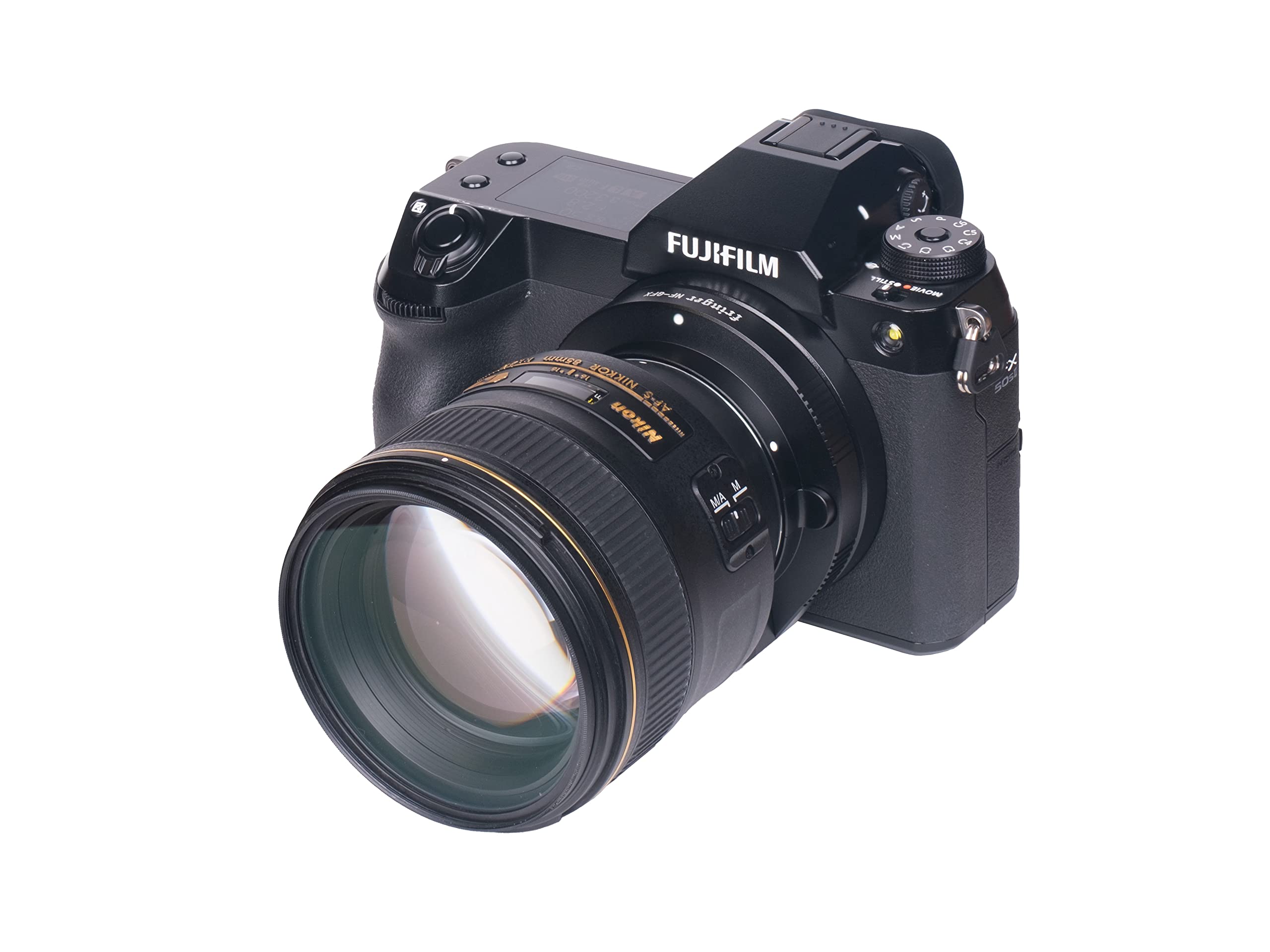 Nikon to Fujifilm GFX Lens Mount Adapter - Auto Focus & Electronic Aperture - Compatible with Nikon D/G/E Lenses & Sigma/Tamron - Works with Fujifilm GFX100S/50R/50S - Perfect for Professional Photography & Videography