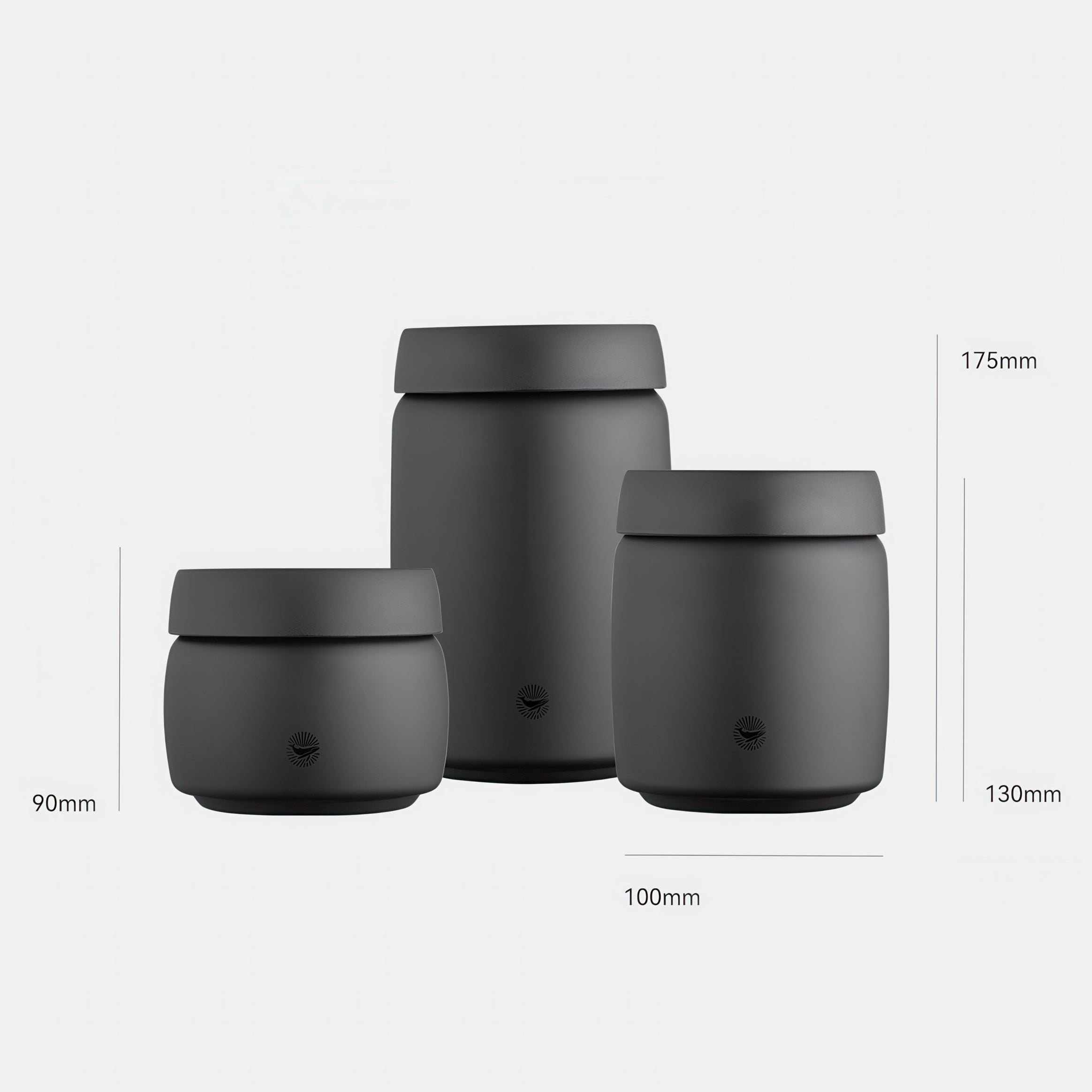 Premium Airtight Black Coffee Bean Storage Canister - Keep Coffee Fresh & Flavorful - Ideal for Home, Office, or Cafe Use