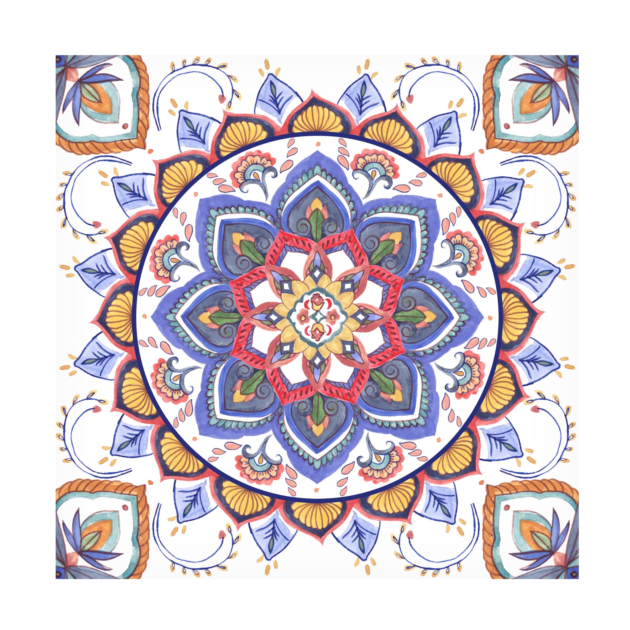 Trademark Fine Art 'Mandala Meditation III' Canvas Wall Art by Melissa Wang - Perfect for Yoga Studios, Meditation Spaces & Boho Home Decor
