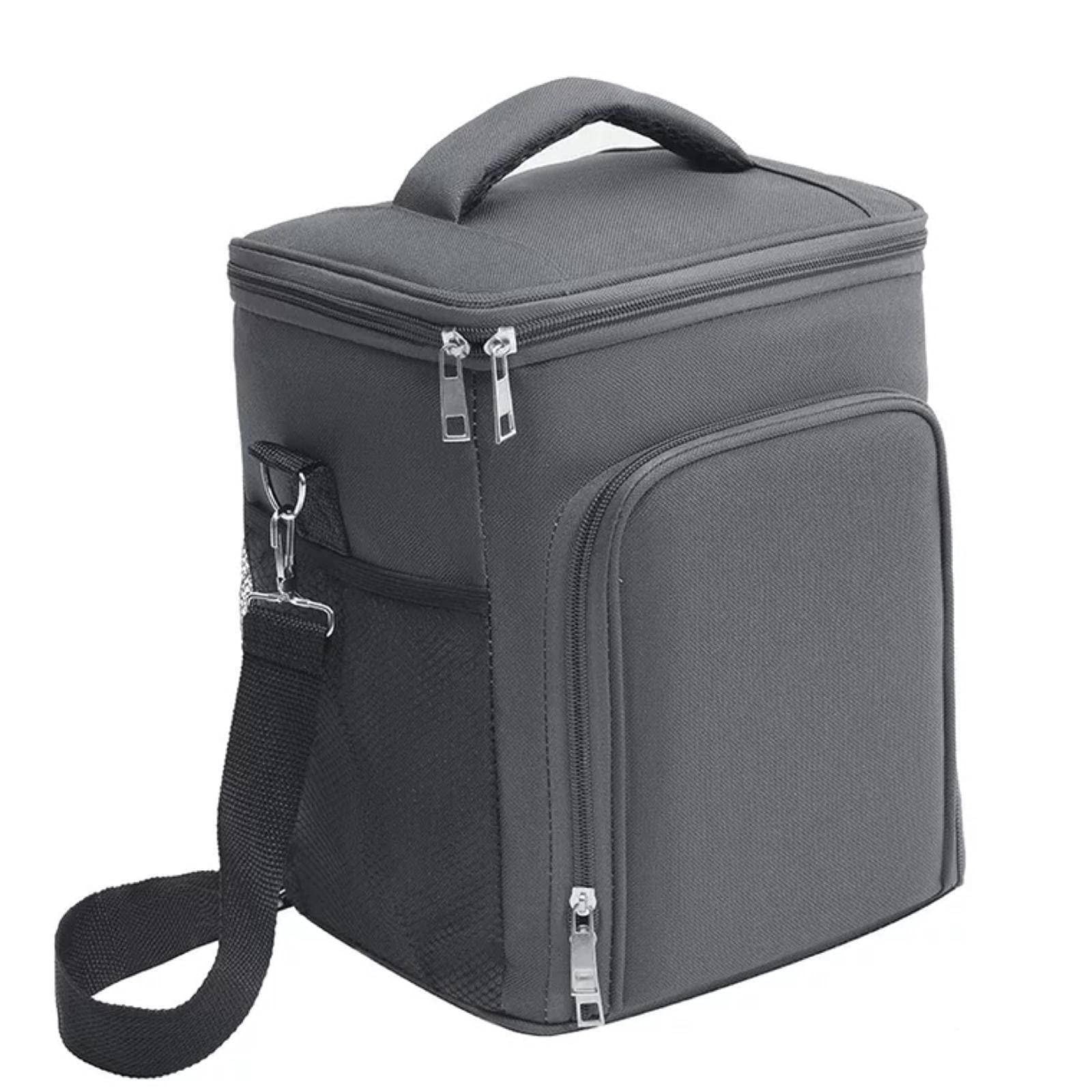 NC Insulated Lunch Bag - Leak-Proof Cooler Tote with Adjustable Shoulder Strap | Double Compartment Reusable Lunch Box for Men & Women | Perfect for Work, School, Picnics & Outdoor Activities