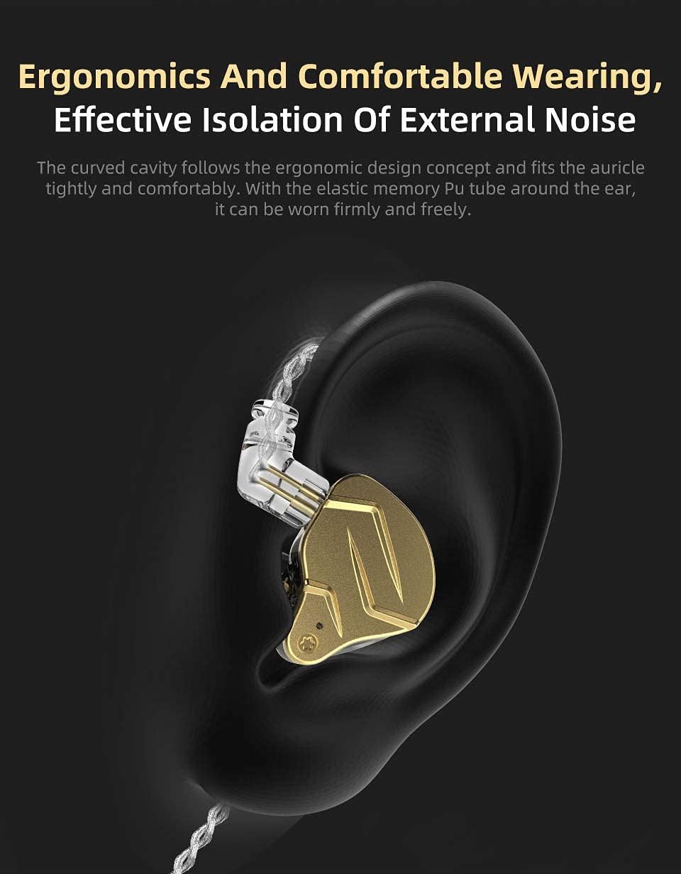 KZ ZSN Pro X In-Ear Monitor Dual Driver IEM Earphones (1BA + 1DD) - HiFi Wired Earbuds for Gaming, Sports, Phone, Computer & Tablet - Perfect for Audiophiles, Gamers & Fitness Enthusiasts