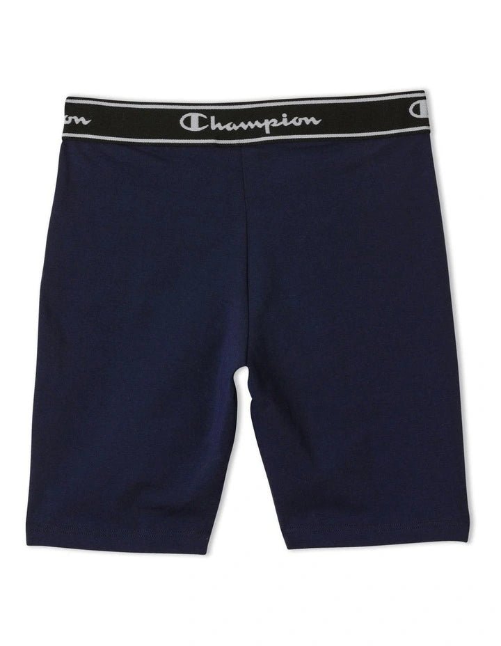 Champion Junior Script Play Navy Shorts - Comfortable Boys' Athletic Shorts for Sports, Gym & Casual Wear