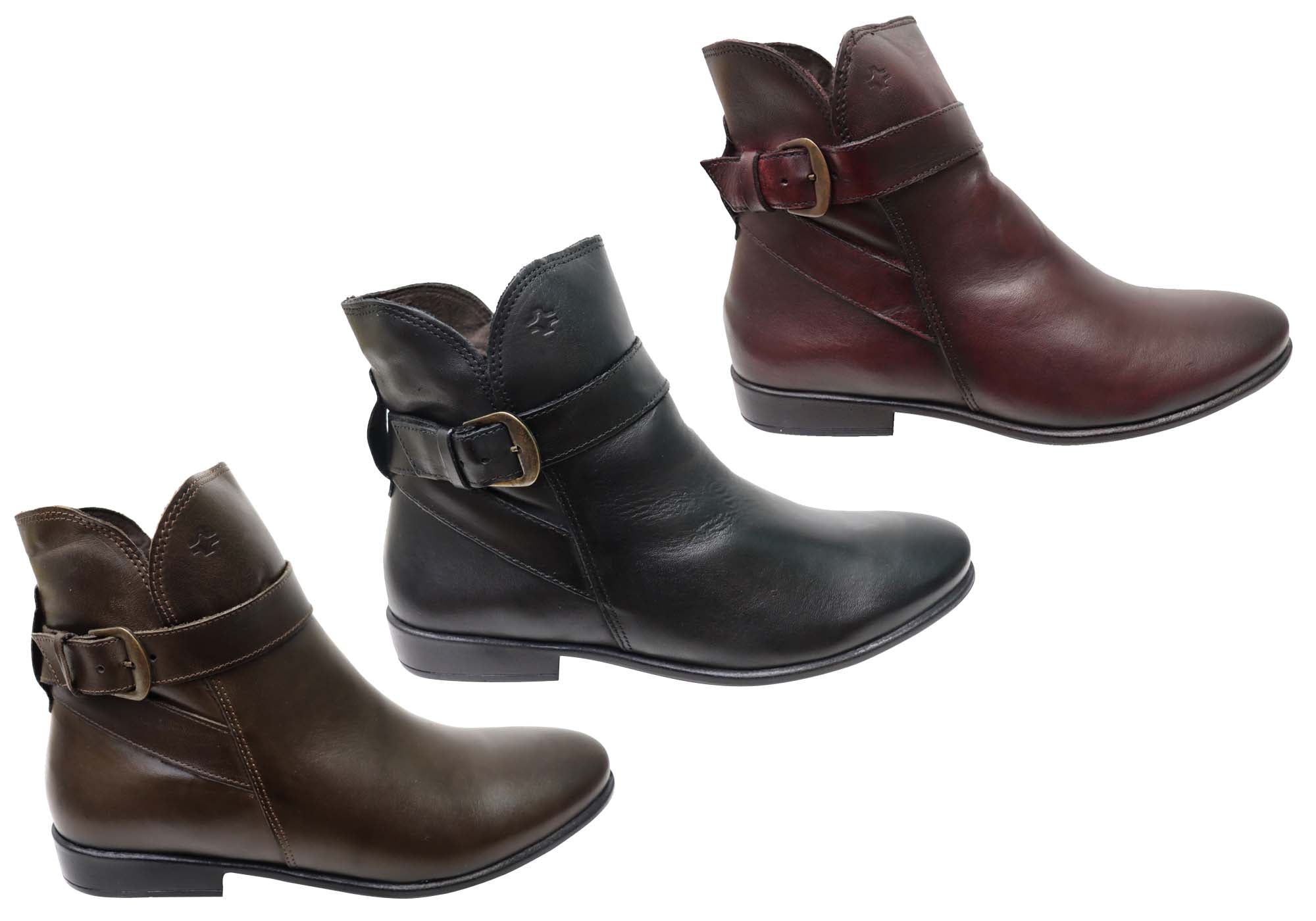 Perlatto Women's Comfortable Leather Ankle Boots - Penny Style Made in Brazil - Perfect for Work, Casual Outfits & Fall Fashion
