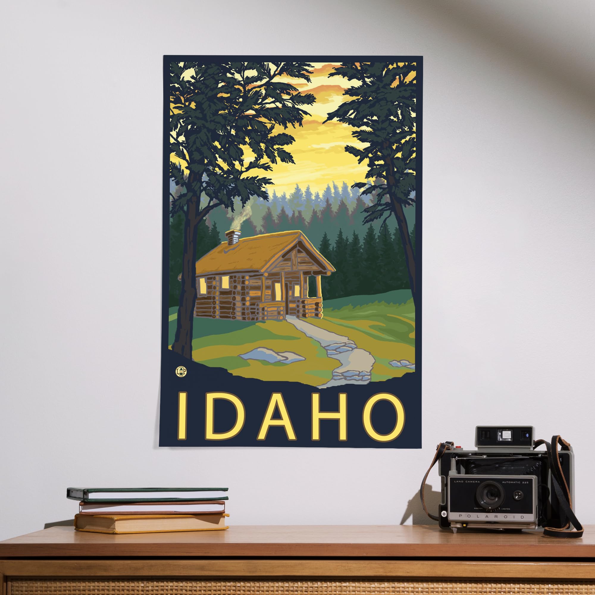Lantern Press 16x24 Inch Giclee Art Print - Idaho Cabin Scene Wall Decor for Living Room, Bedroom & Cabin Home Decor