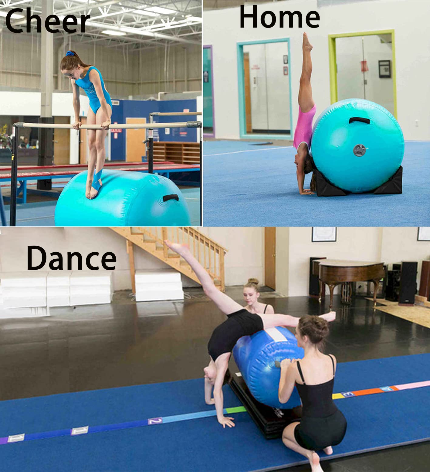 DOBESTS Inflatable Gymnastics Mat - 6.6ft to 20ft Air Track Tumbling Mat with Electric Pump - 4/8 Inch Thick for Home Gym, Cheerleading & Parkour Training - Perfect for Indoor/Outdoor Exercise & Kids Play
