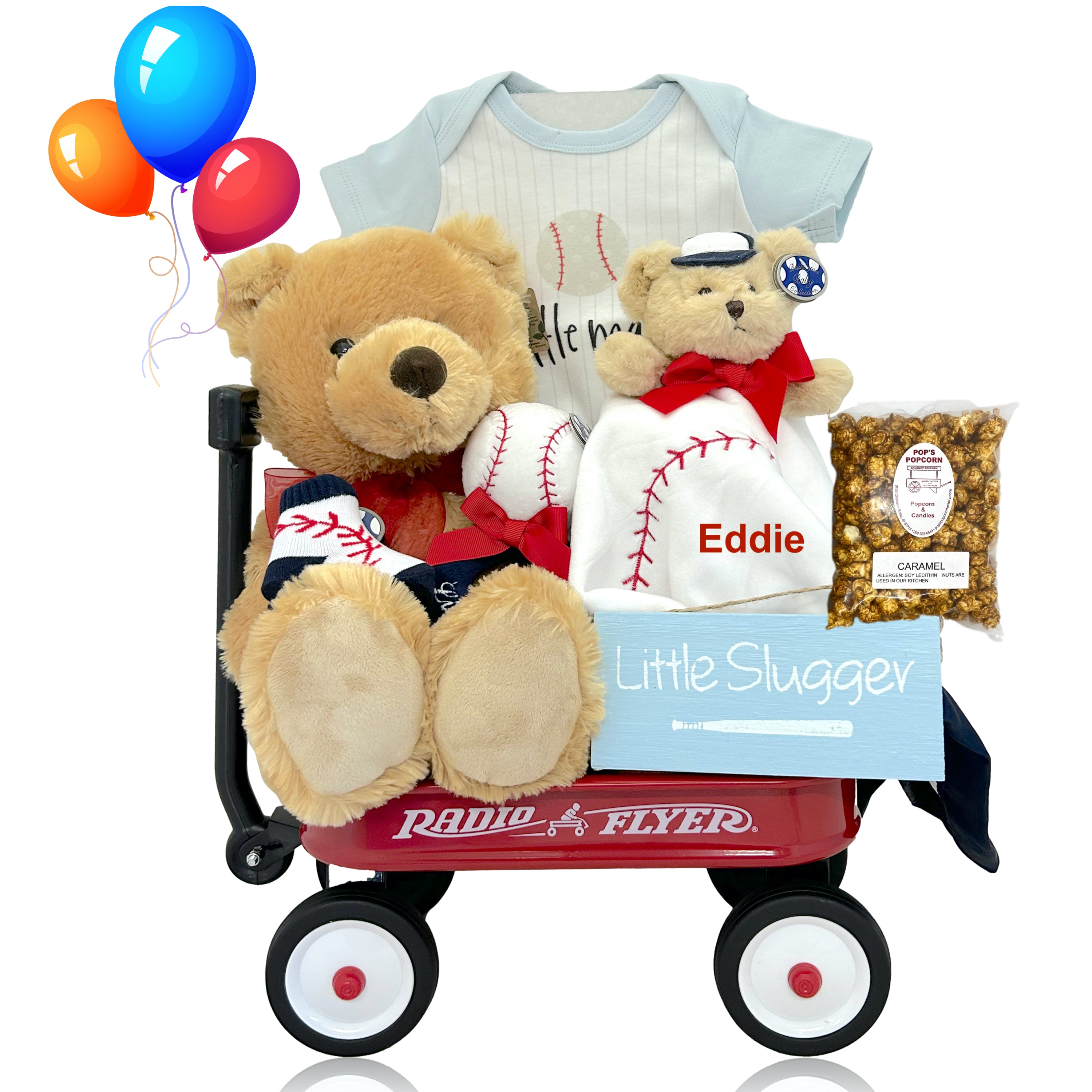 Welcome Little Slugger Baby Bodysuit - Soft Cotton Newborn Onesie for Boys & Girls - Perfect for Baseball Games & Photo Shoots - SKU: BBC353