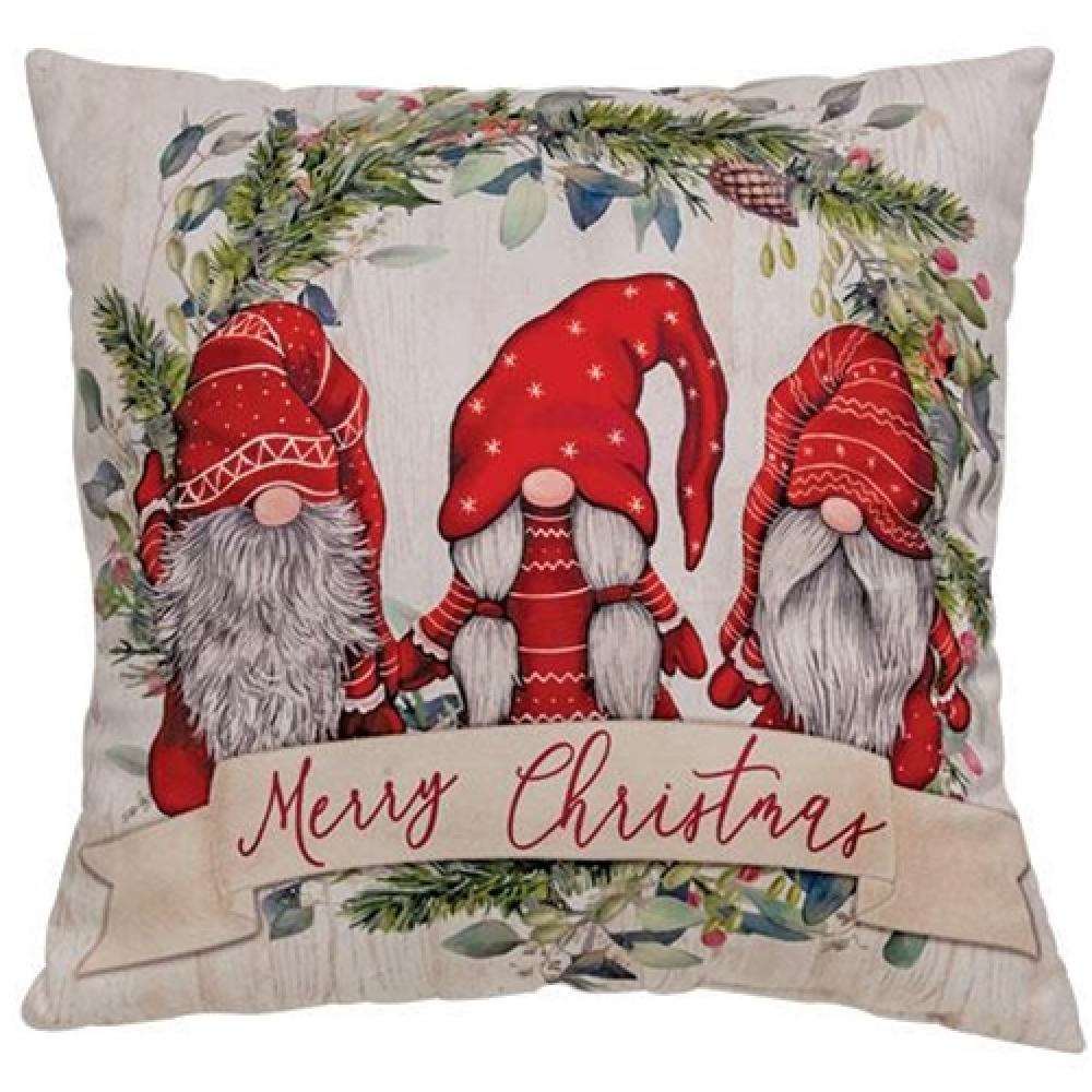 Festive Christmas Gnome Throw Pillow Cover - Holiday Home Decor for Couch, Bed & Sofa - Perfect for Xmas Party & Winter Decorations