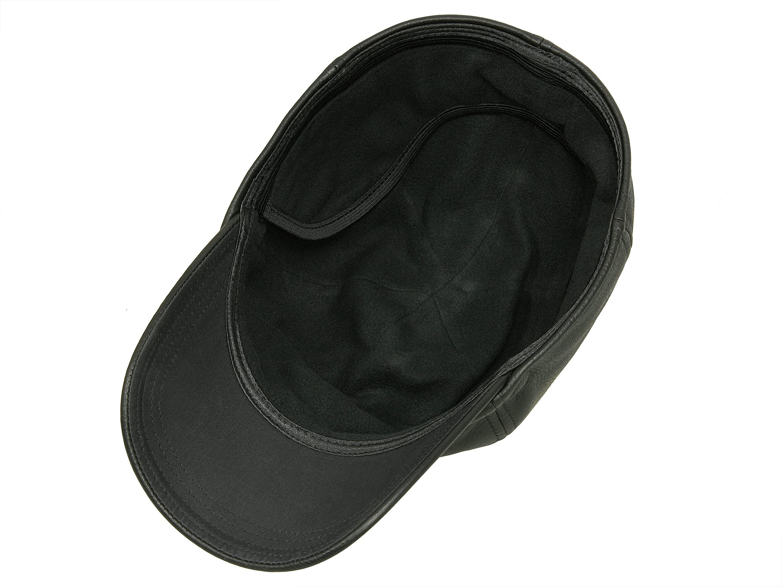 Wigens Men's Elk Leather Baseball Cap with Tuckaway Earflaps - Classic Style for Outdoor, Hunting, and Winter Wear (130013)