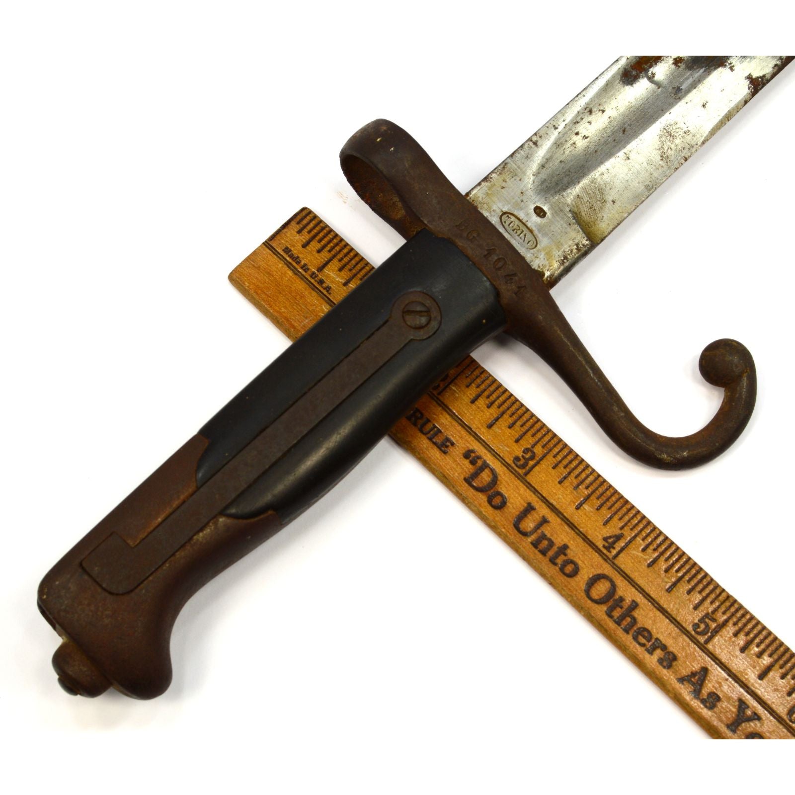 Antique Torino M1871 Sword Bayonet for Vetterli Vitali Rifles - Italian Military Collectible BG 1041 - Perfect for Historical Reenactments & Weapon Collections