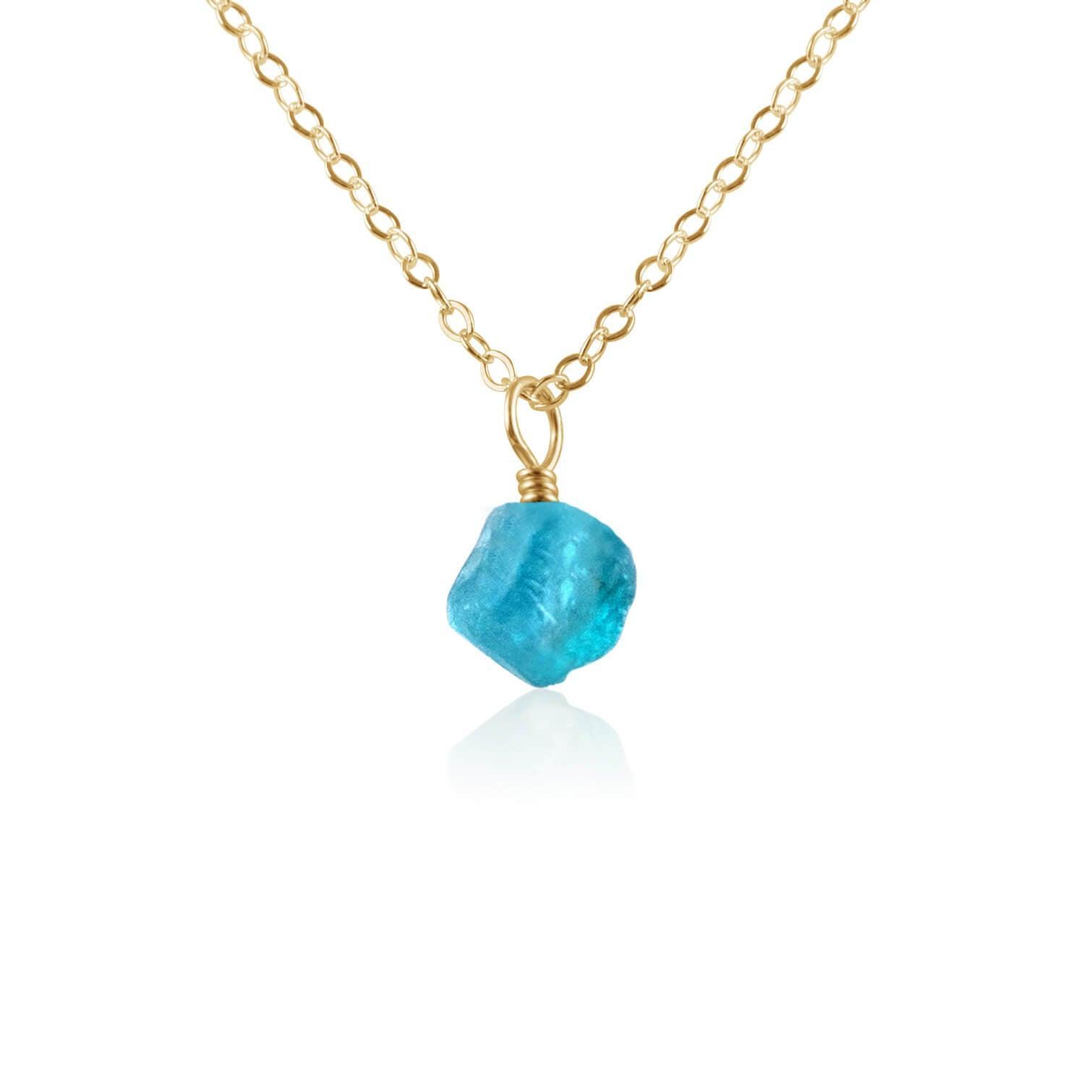 Natural Raw Apatite Crystal Pendant Necklace - Healing Stone Jewelry for Women, Spiritual Energy Protection, Chakra Balancing | Perfect for Meditation, Yoga & Everyday Wear
