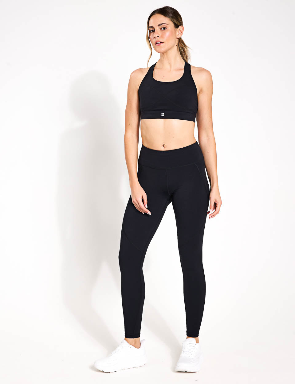 High-Waisted Power Leggings Set for Women - Black - Yoga, Running & Workout - Comfortable & Stylish Activewear
