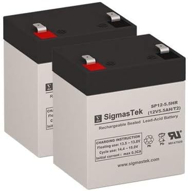 Razor Trikke E2 12V 5.5Ah Replacement Scooter Battery Pack - Set of 2 Batteries for Electric Scooters - Perfect for Commuting, Campus Travel, and Outdoor Adventures