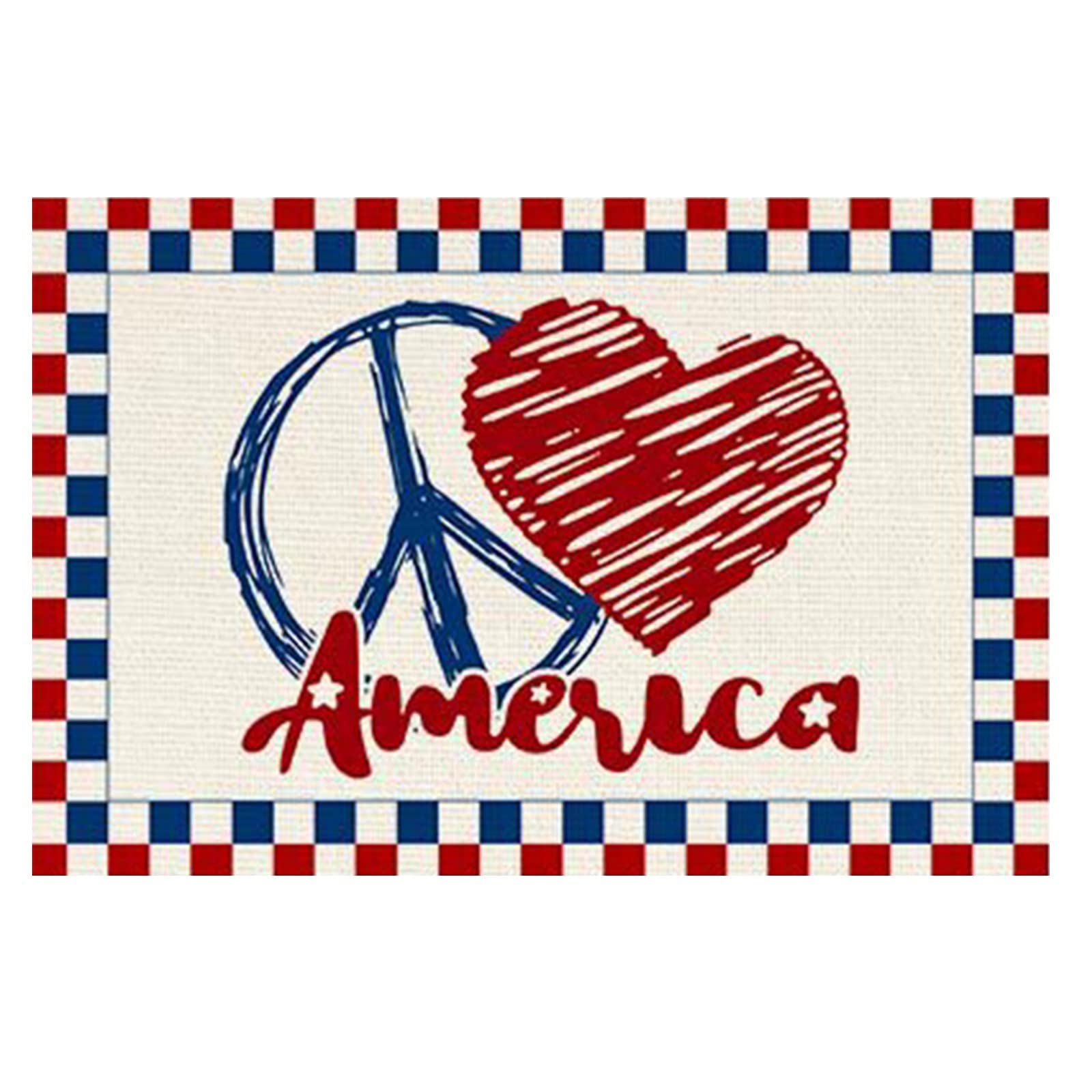 Independence Day Star Placemats - Patriotic American Flag Round Table Decor for 4th of July, Memorial Day & Veterans Day Dinner Parties (Red, One Size) - Perfect for BBQs, Picnics & Holiday Celebrations
