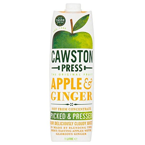Organic Cawston Press Apple & Ginger Juice - 1L (33.81 fl oz) | Cold Pressed, No Added Sugar | Perfect for Refreshment, Cocktails & Healthy Drinks